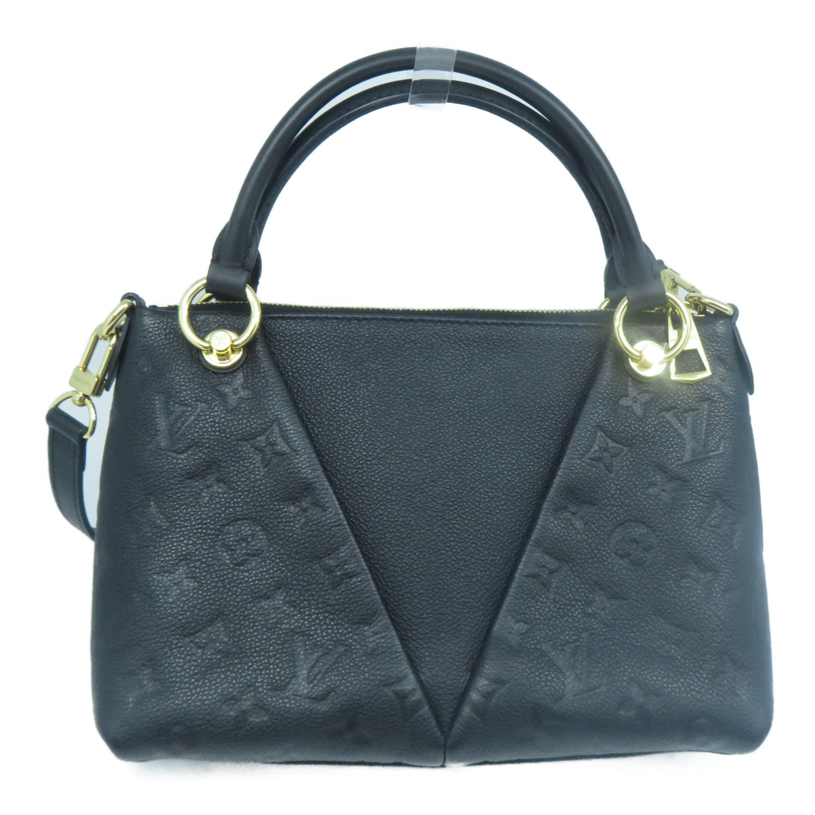 LOUIS VUITTON Monogram Empreinte V Tote Bag金扣手挽肩背兩用袋黑色