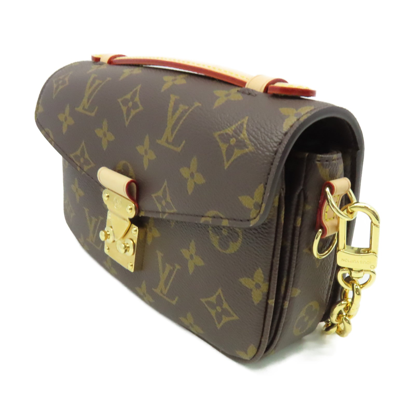 LOUIS VUITTON Monogram Pochette Metis East West 2Way Shoulder Bag金扣手挽肩背兩用袋啡色