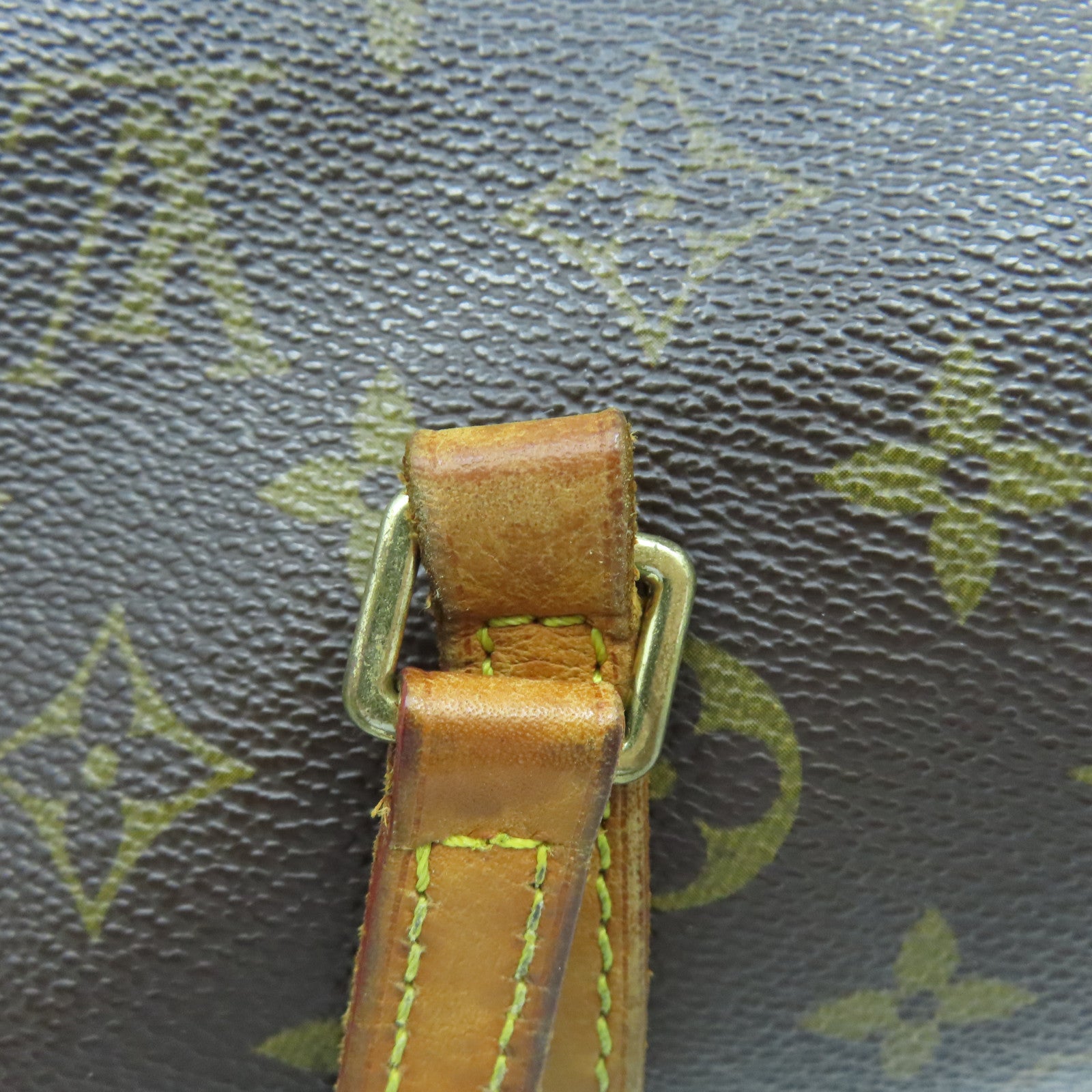 LOUIS VUITTON Monogram Papillon PM金扣肩背袋棕色