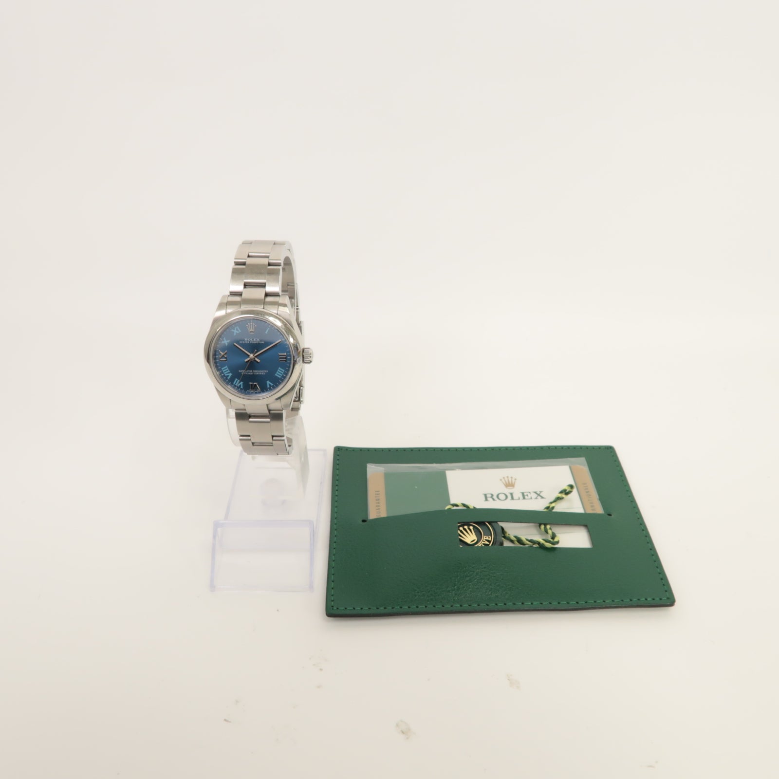 ROLEX Oyster Perpetual不鏽鋼手錶自動機芯藍色