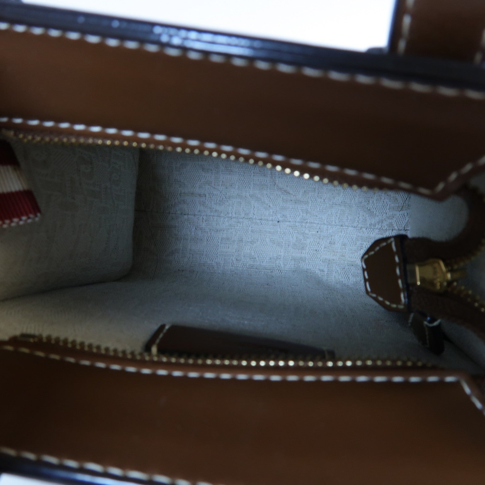 BALLY 牛皮皮革Mini Tote Bag金扣手挽肩背兩用袋啡色