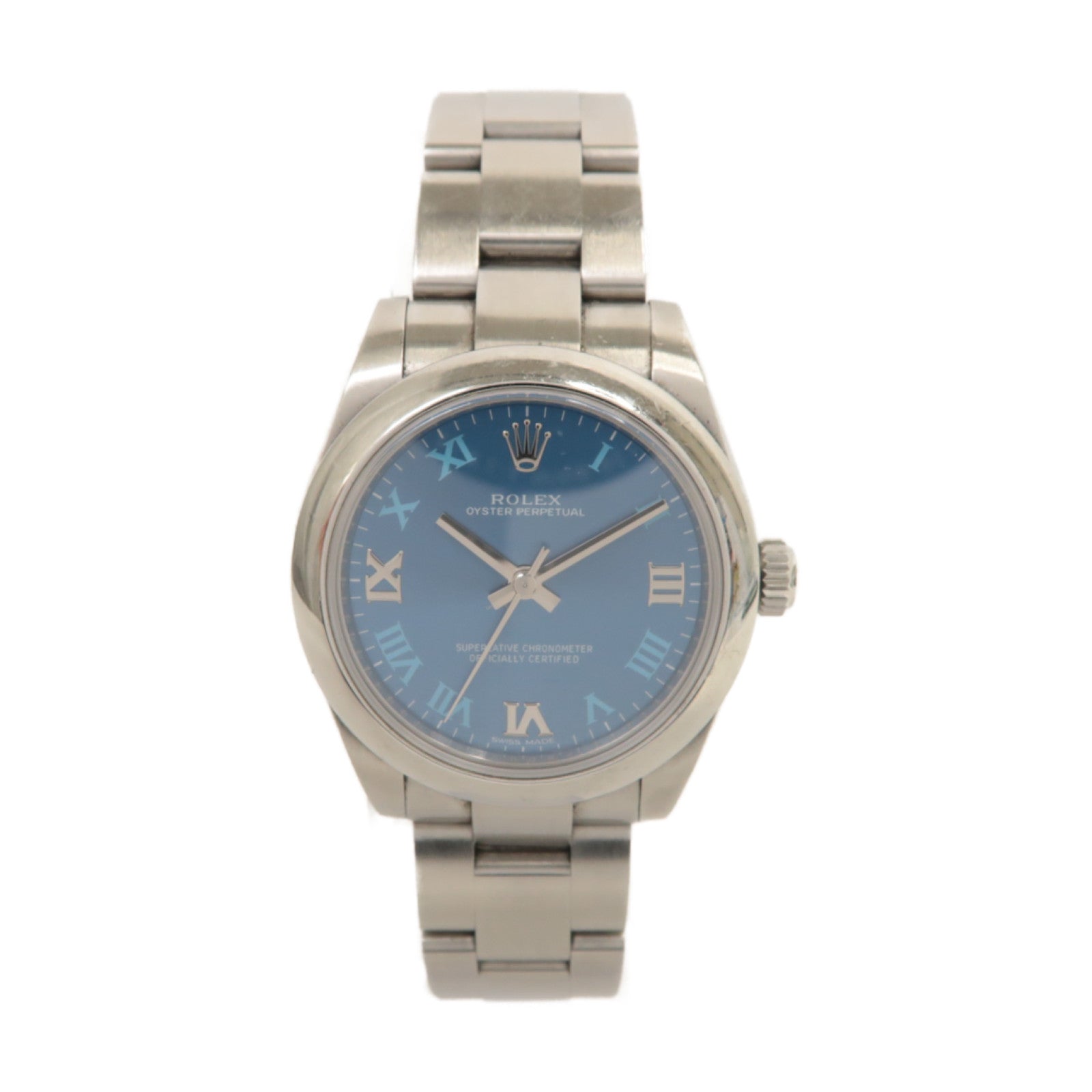 ROLEX Oyster Perpetual不鏽鋼手錶自動機芯藍色
