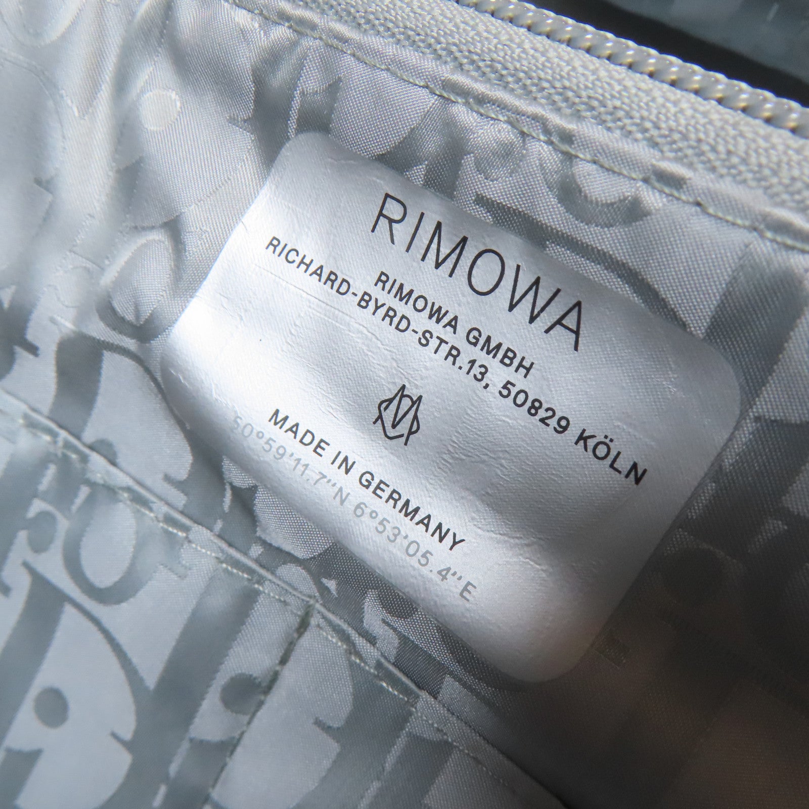 Dior 金屬DiorXRimowa Suitcase銀扣行李箱銀灰色