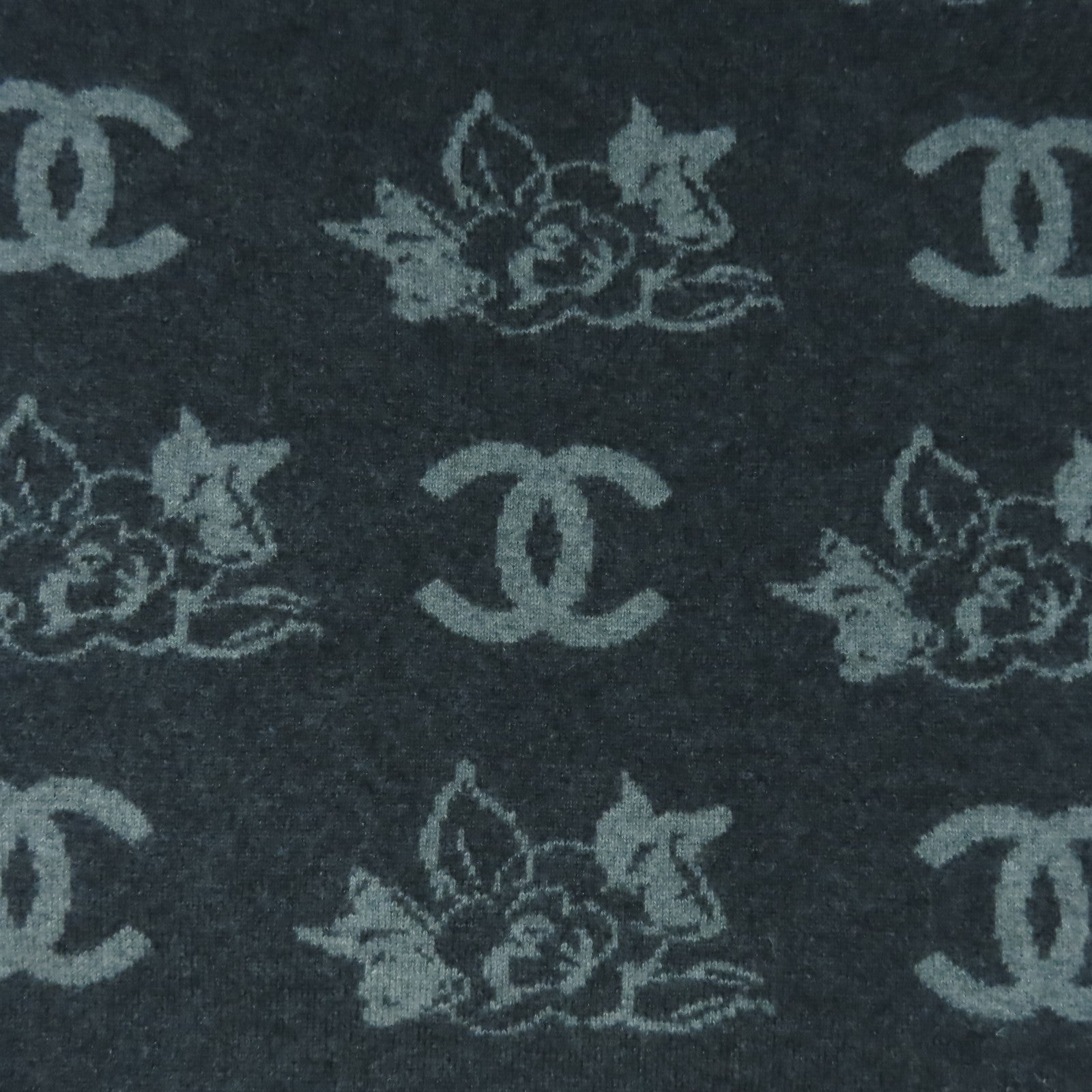 CHANEL 羊絨Scarf圍巾灰色