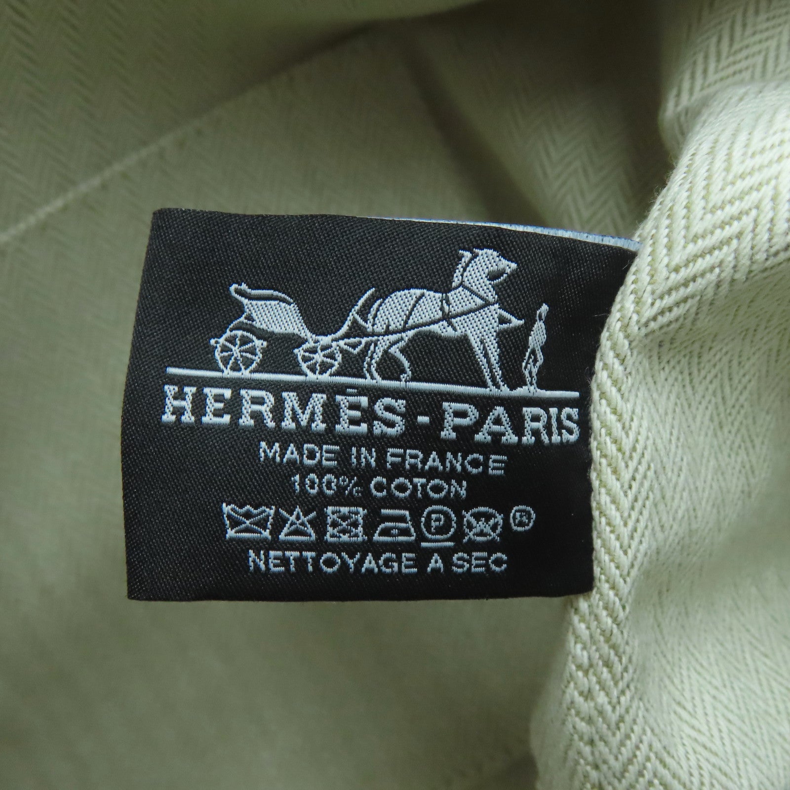 HERMES 【激減優惠】帆布Bride-a-Brac銀扣手挽袋橙色