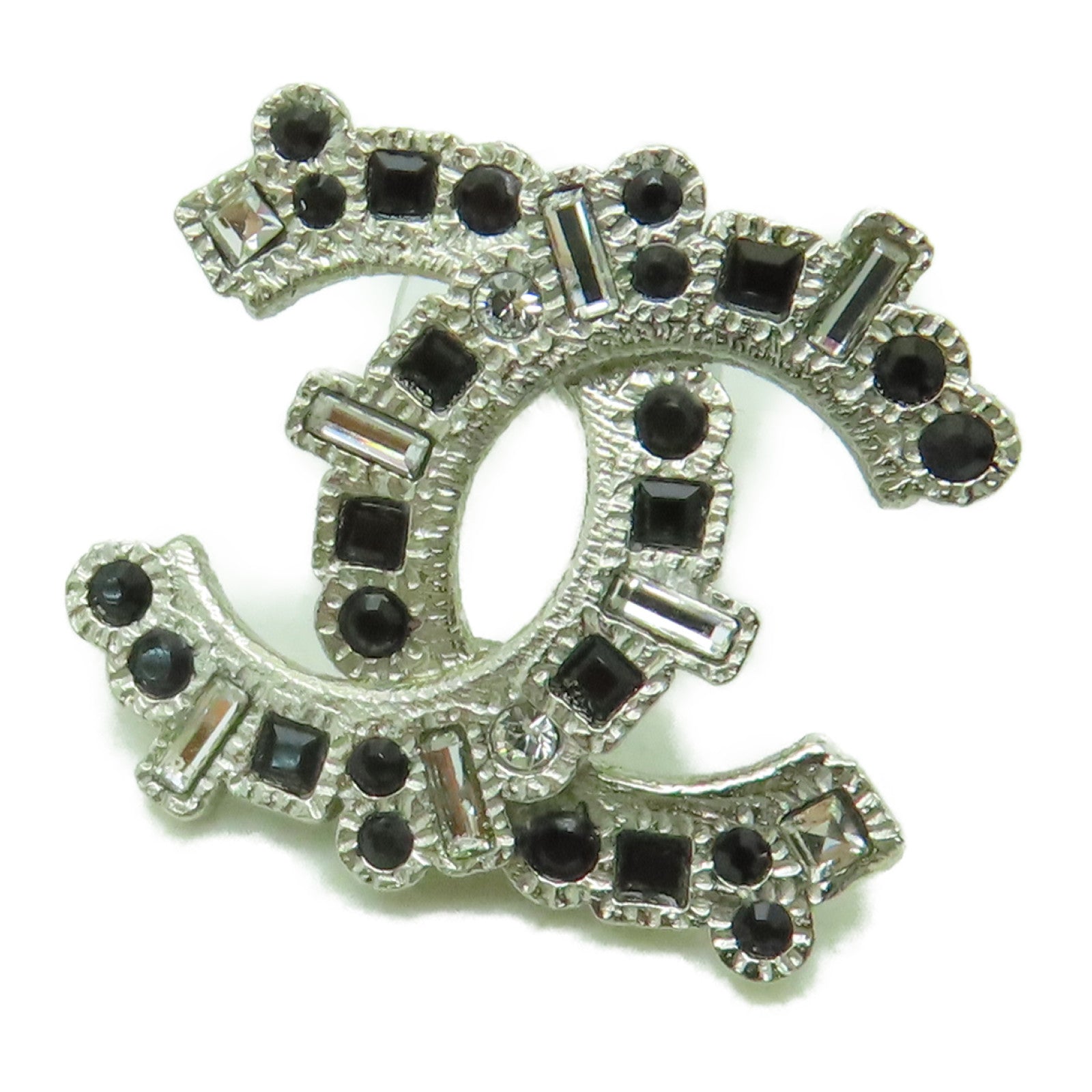 CHANEL 金屬Earrings耳環銀色/黑色