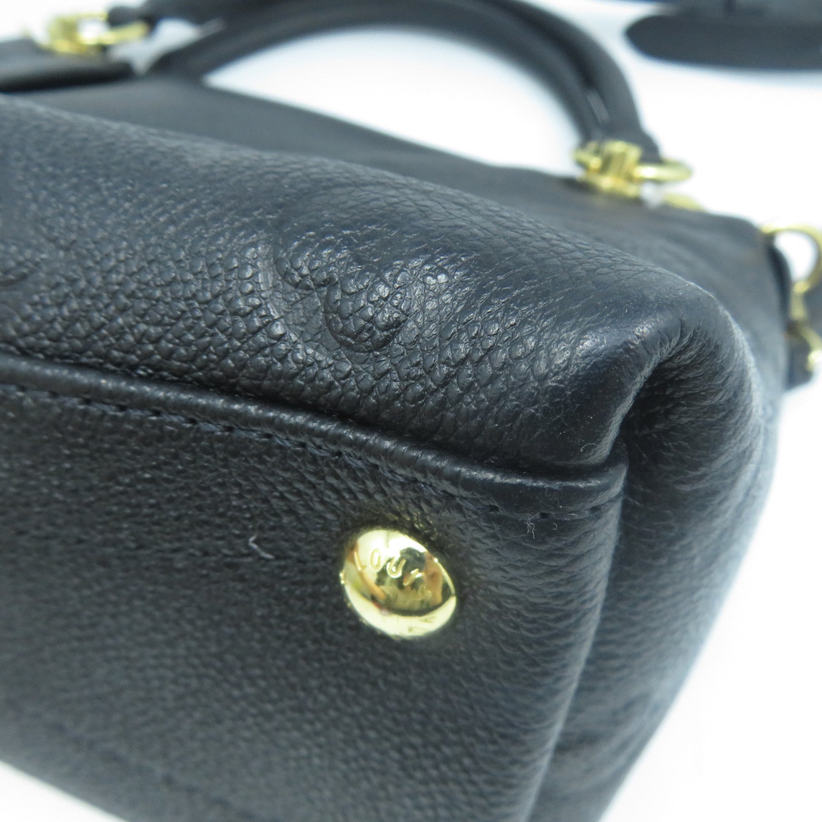 LOUIS VUITTON Monogram Empreinte V Tote Bag金扣手挽肩背兩用袋黑色