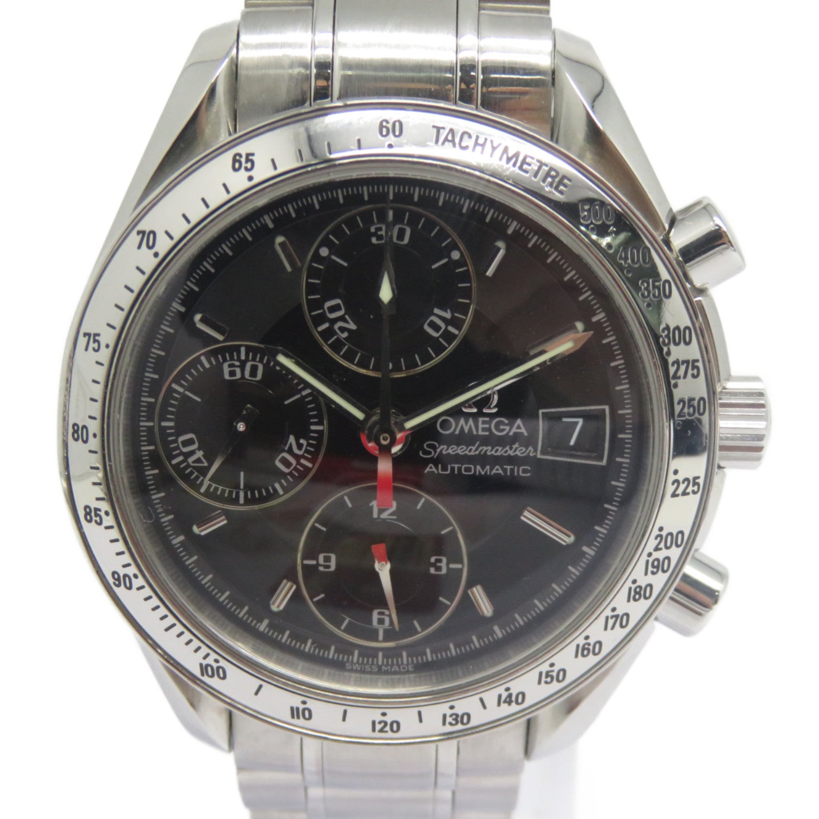 OMEGA Speedmaster Date不鏽鋼手錶自動機芯黑色