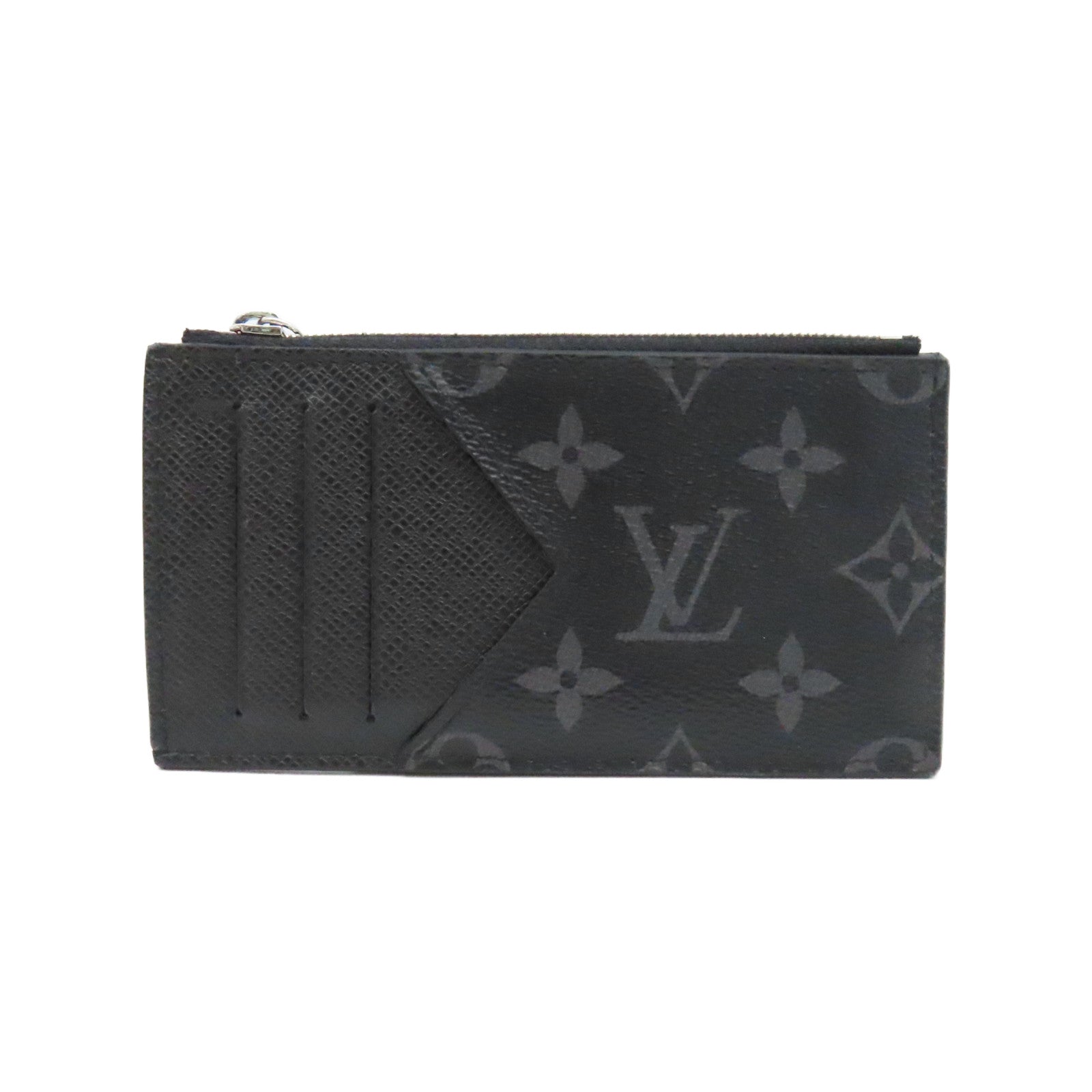 LOUIS VUITTON Monogram Eclipse Coin Card Holder零錢卡套黑色