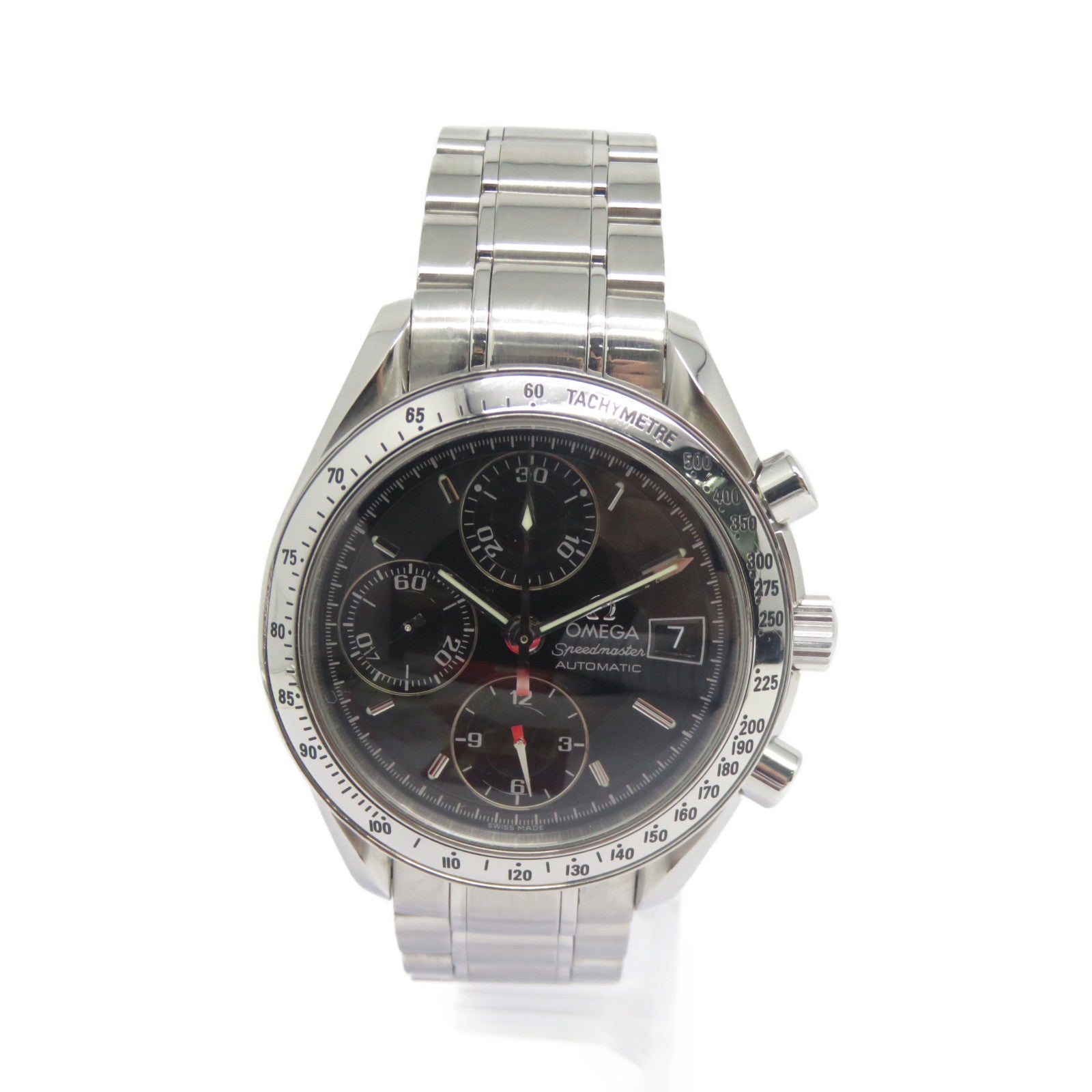 OMEGA Speedmaster Date不鏽鋼手錶自動機芯黑色