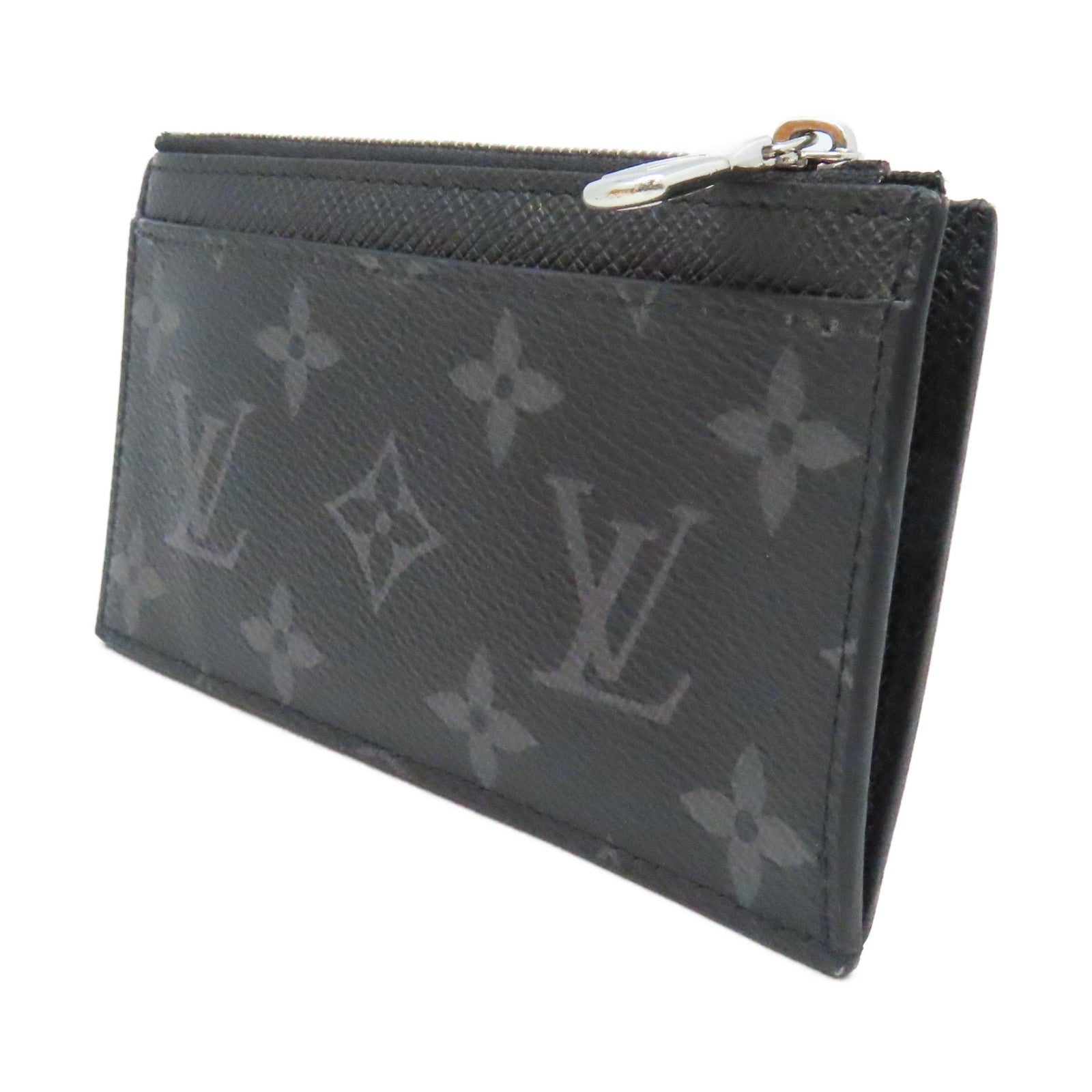 LOUIS VUITTON Monogram Eclipse Coin Card Holder零錢卡套黑色