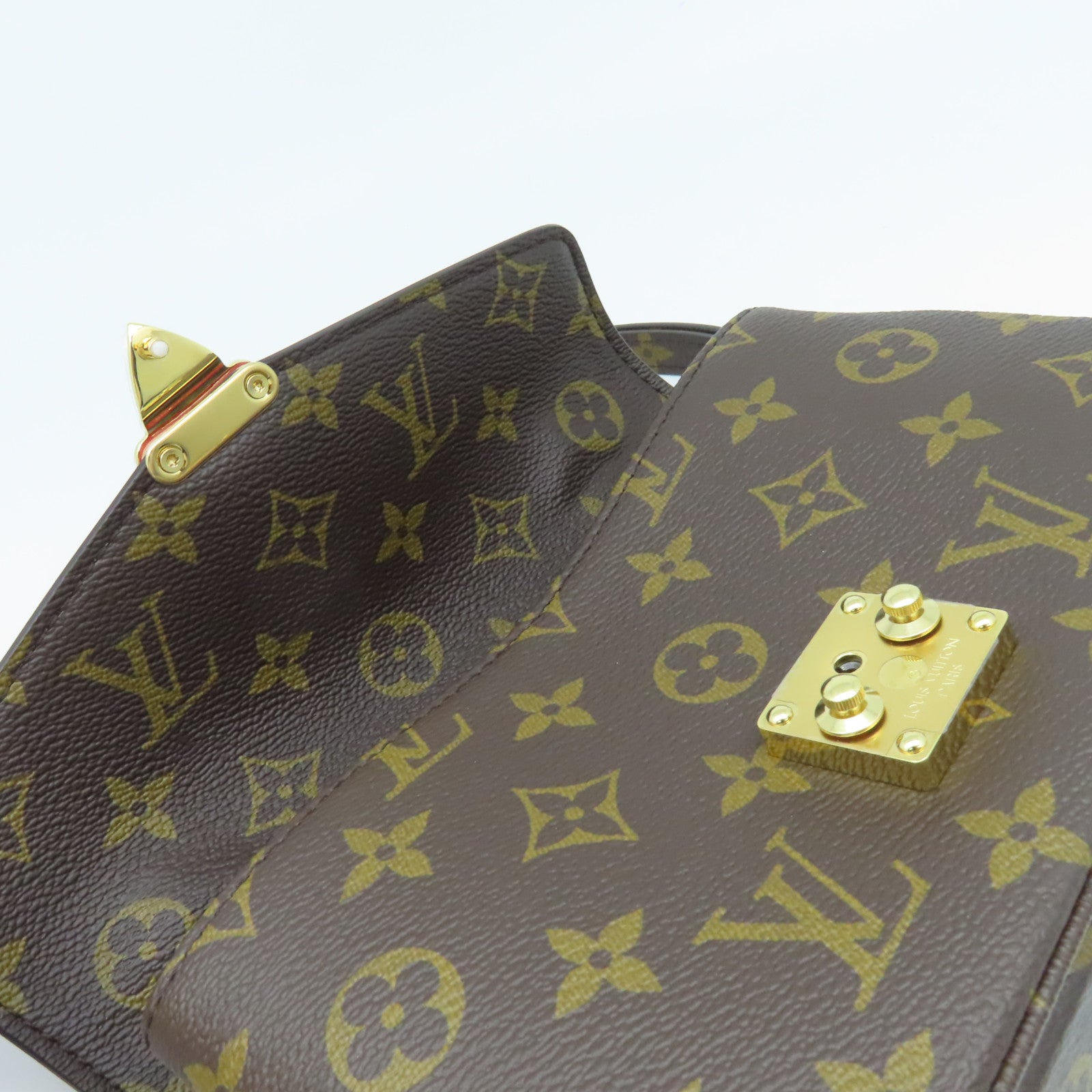 LOUIS VUITTON Monogram Pochette Metis East West 2Way Shoulder Bag金扣手挽肩背兩用袋啡色