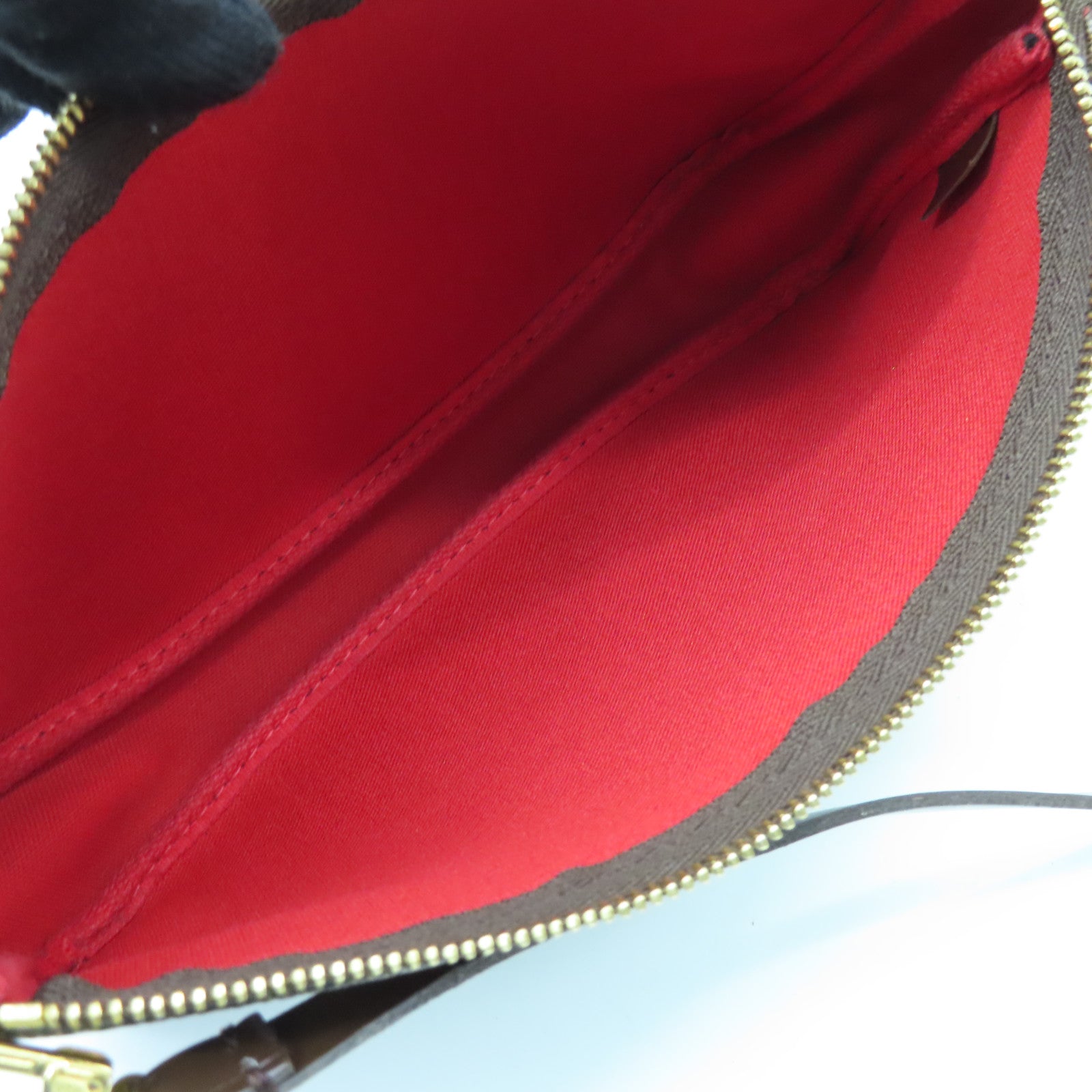 LOUIS VUITTON Damier Accessories Pouch金扣化妝袋啡色