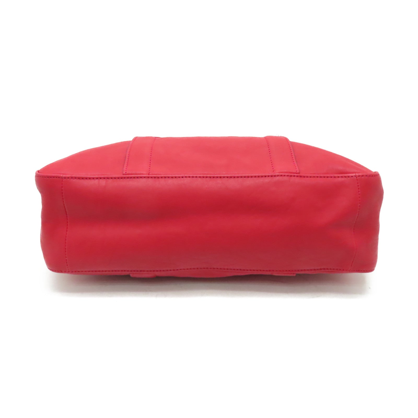 Longchamp 牛皮皮革2way Shoulder Bag銀扣手挽肩背兩用袋紅色