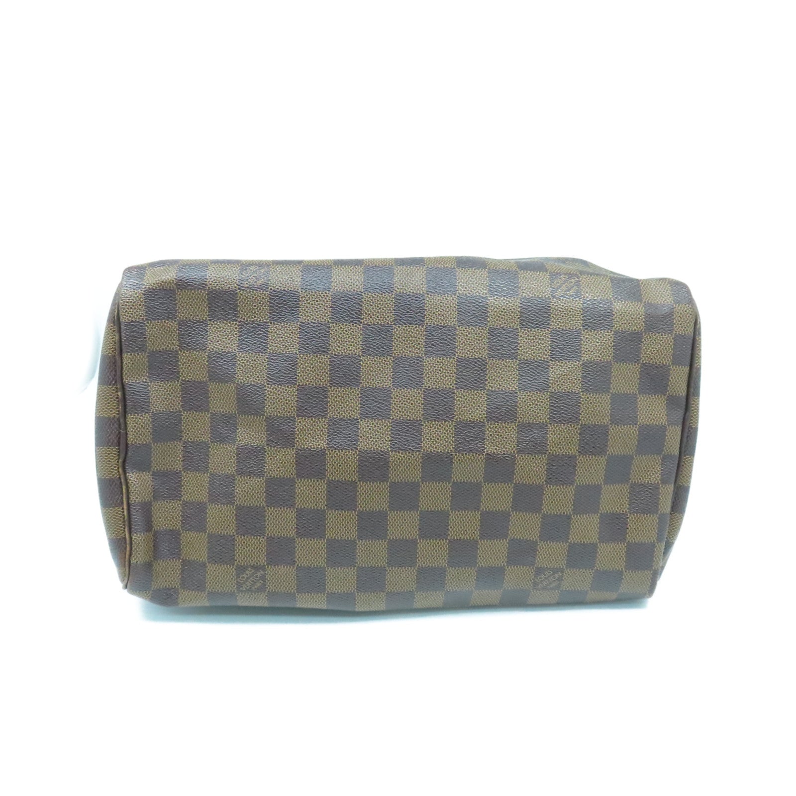 LOUIS VUITTON Damier Speedy 30金扣手挽袋棕色