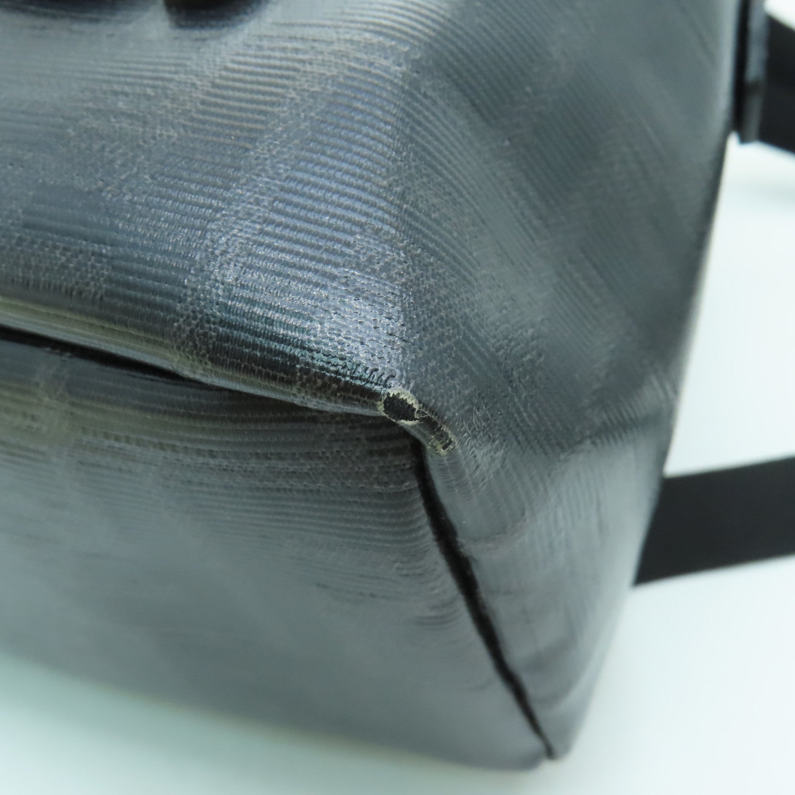 FENDI Coated Canvas Mini BackPack Gold Buckle Backpack Black