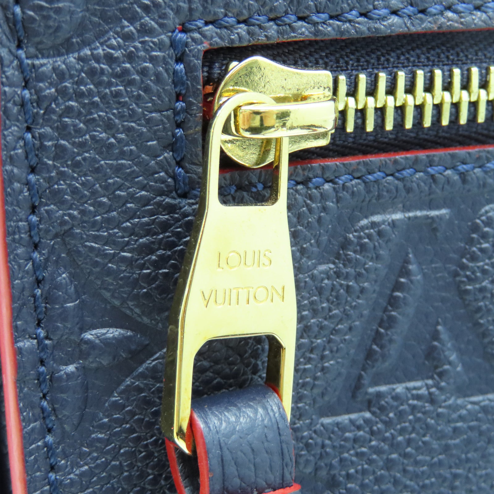 LOUIS VUITTON Mono-Empreinte Pochette Metis Gold Buckle Shoulder Bag Blue