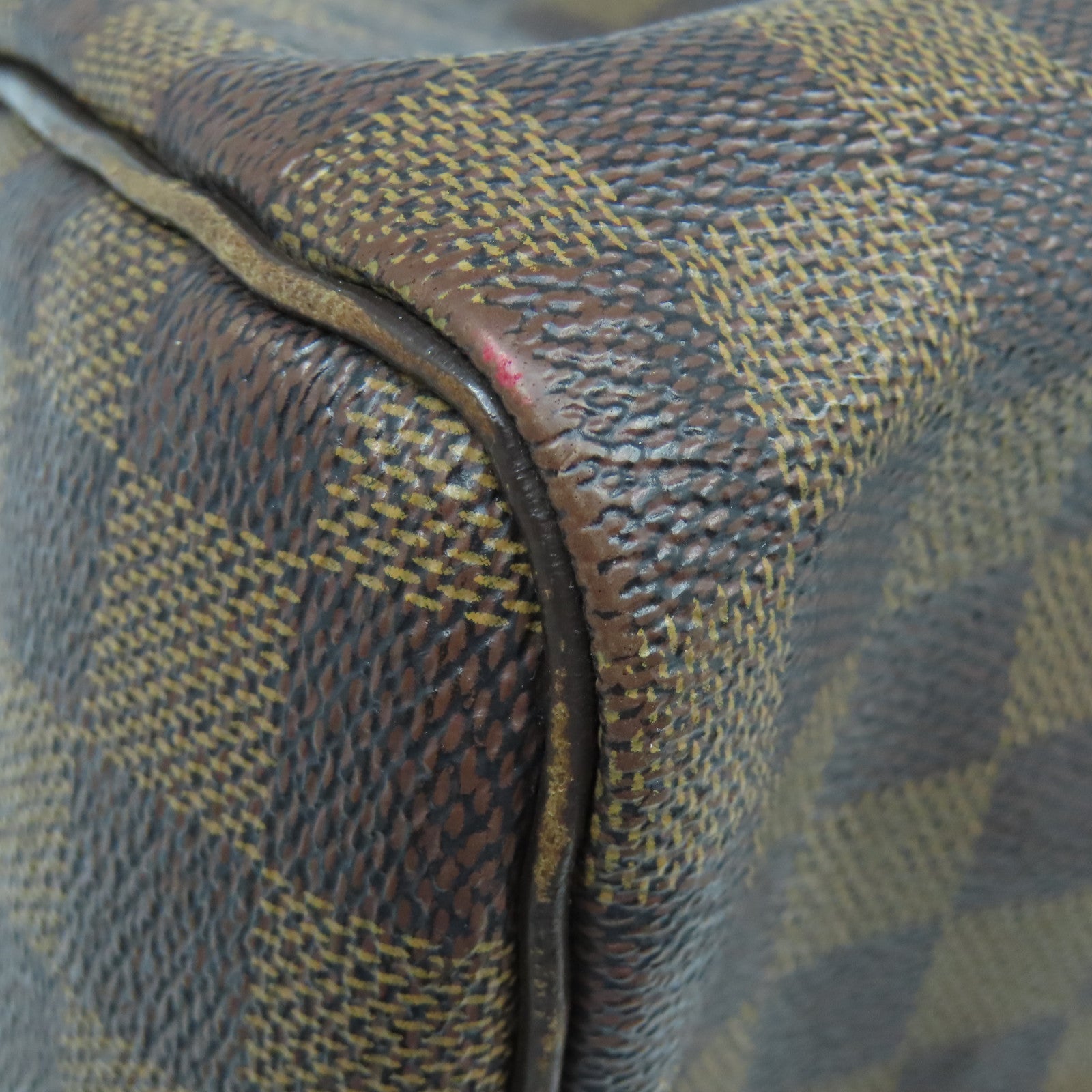 LOUIS VUITTON Damier Speedy 30金扣手挽袋棕色