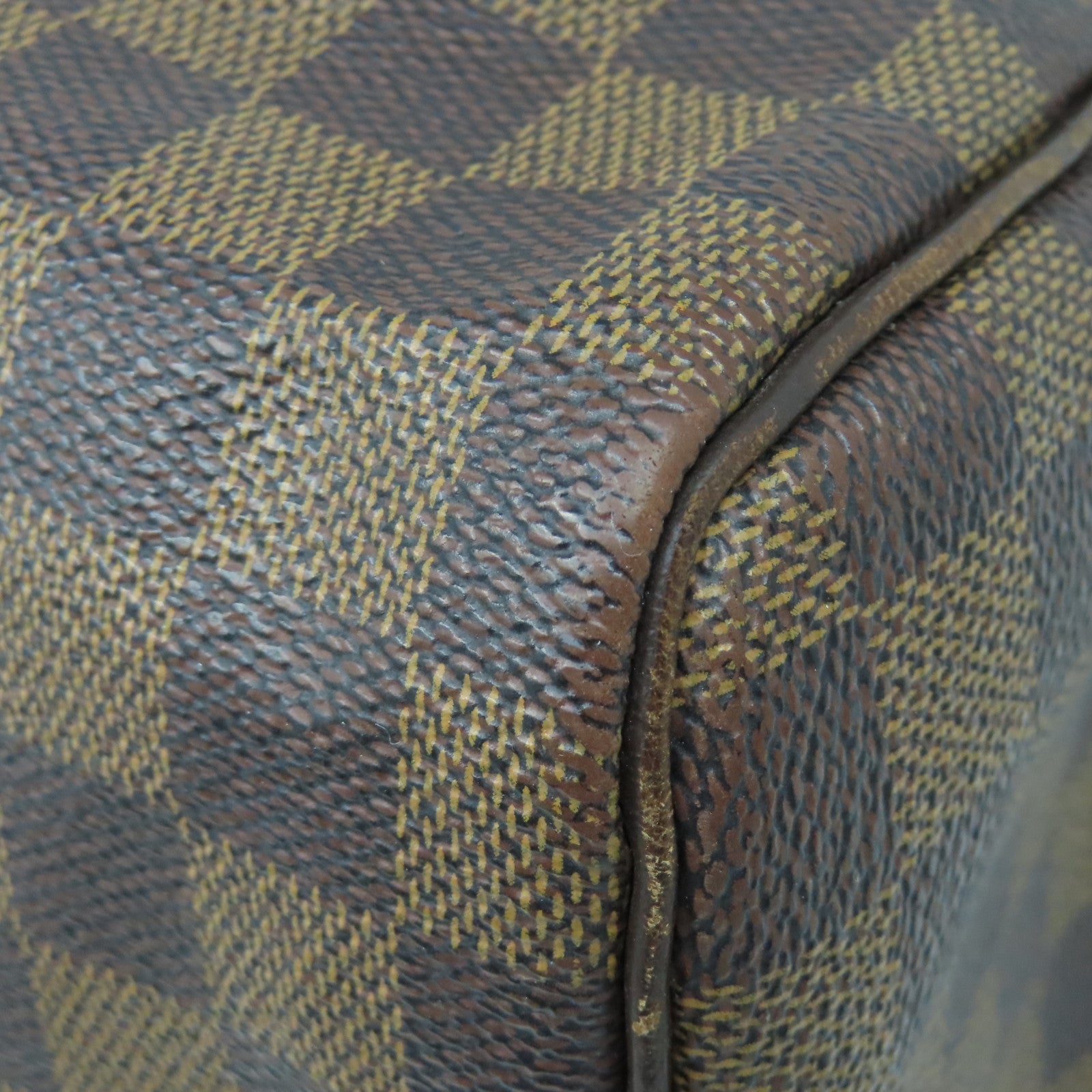 LOUIS VUITTON Damier Speedy 30金扣手挽袋棕色