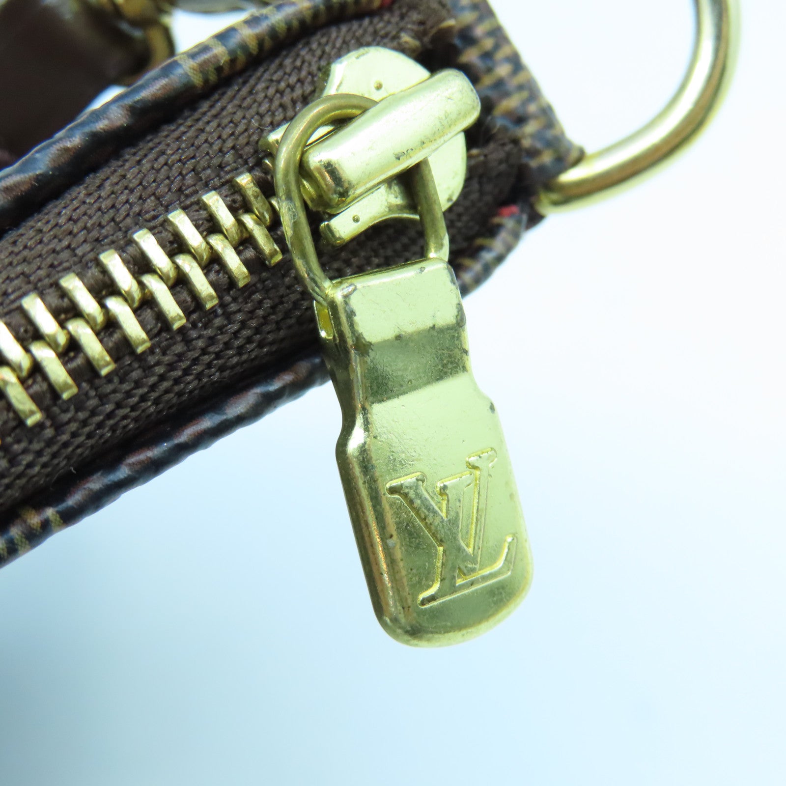 LOUIS VUITTON Damier Accessories Pouch金扣化妝袋啡色