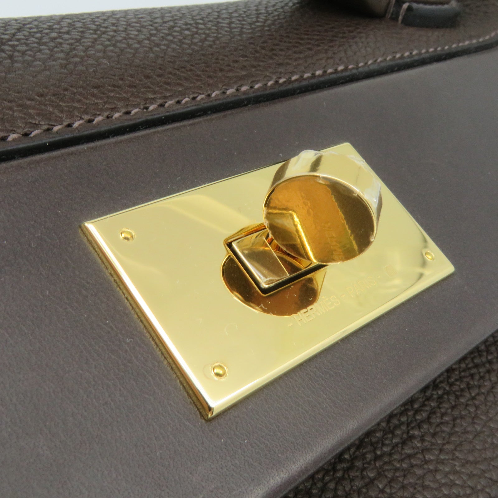 HERMES Togo皮革24/24 29cm 2Way Shoulder Bag金扣手挽肩背兩用袋Two Tone啡色