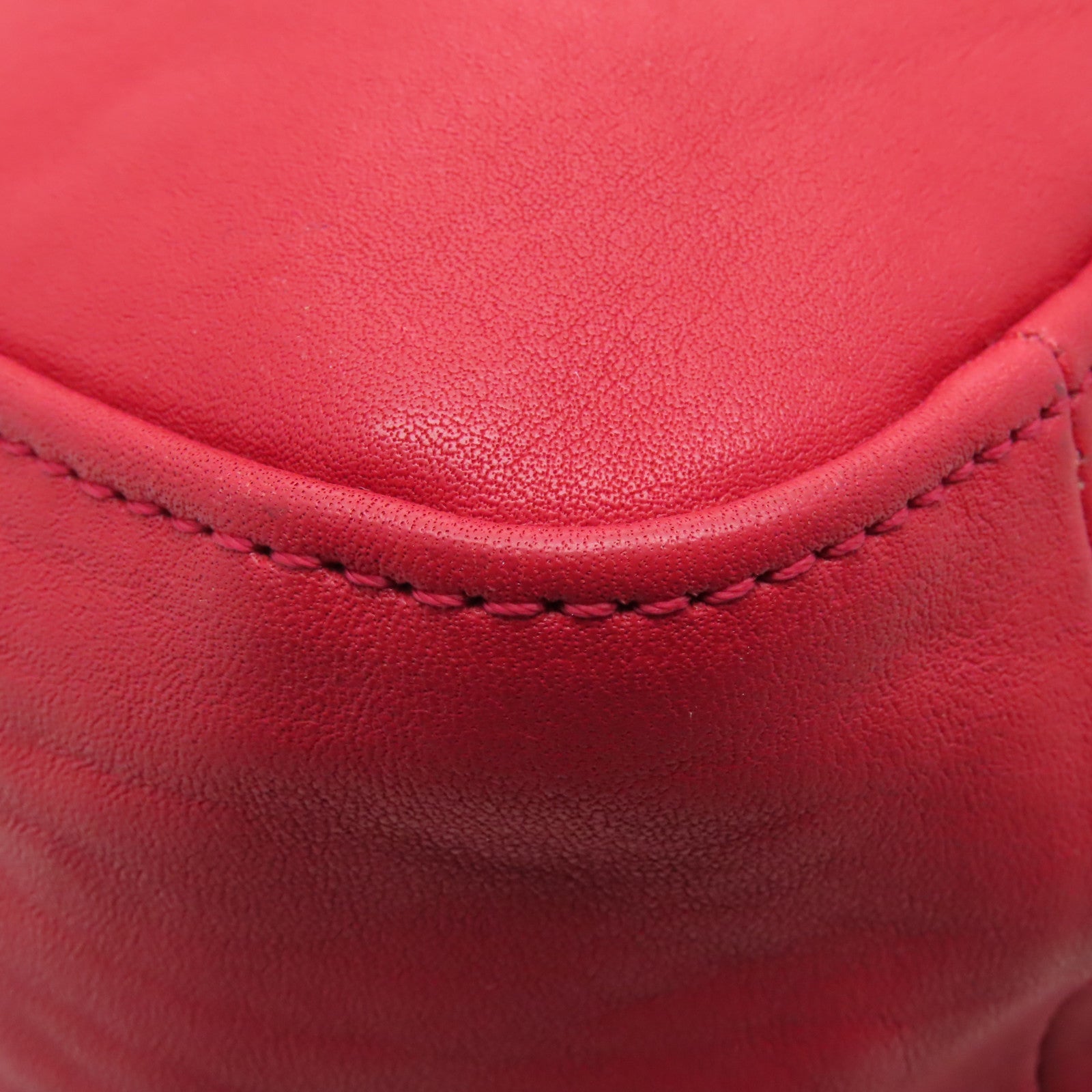 Longchamp 牛皮皮革2way Shoulder Bag銀扣手挽肩背兩用袋紅色