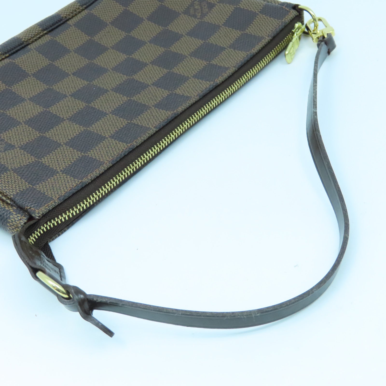 LOUIS VUITTON Damier Accessories Pouch金扣化妝袋啡色