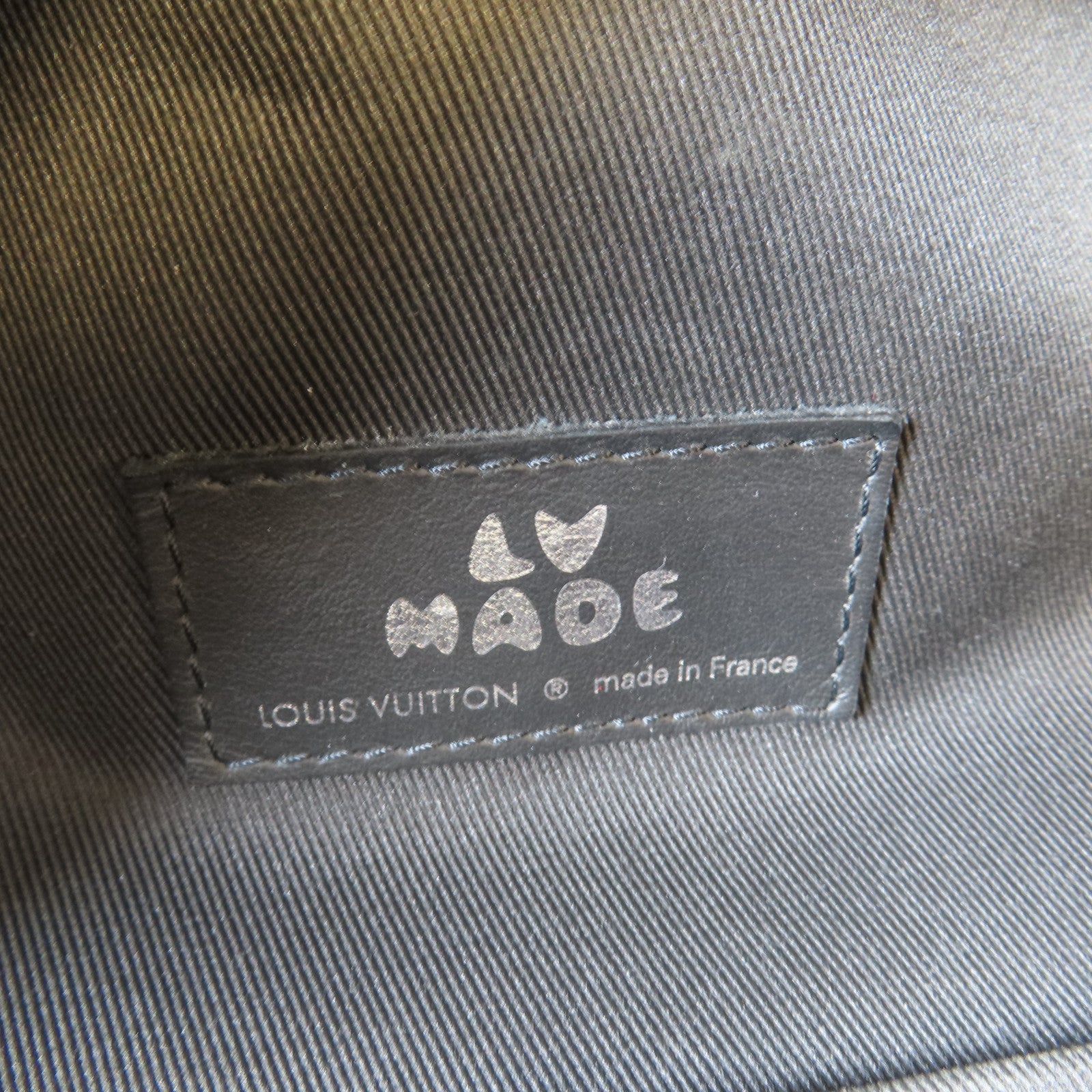 LOUIS VUITTON 牛仔布/牛皮皮革Multipocket Backpack銀扣背包黑色/灰色