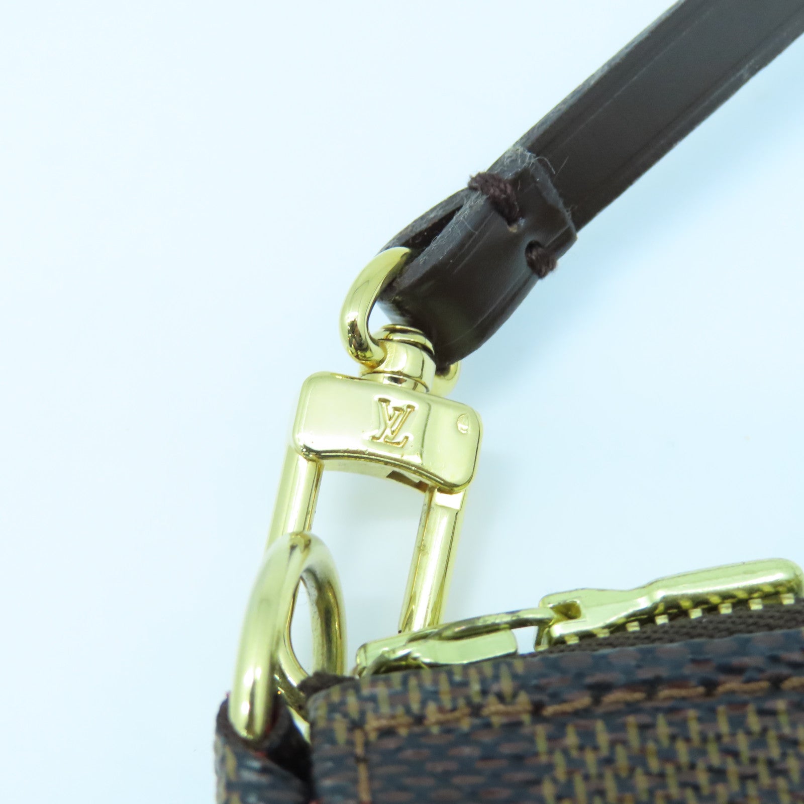 LOUIS VUITTON Damier Accessories Pouch金扣化妝袋啡色