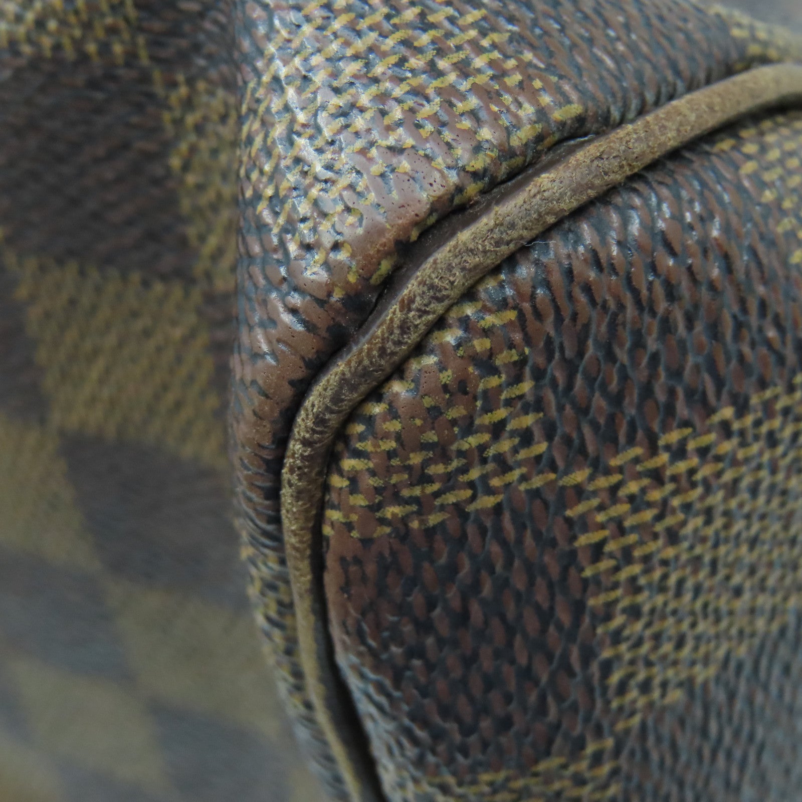 LOUIS VUITTON Damier Speedy 30金扣手挽袋棕色