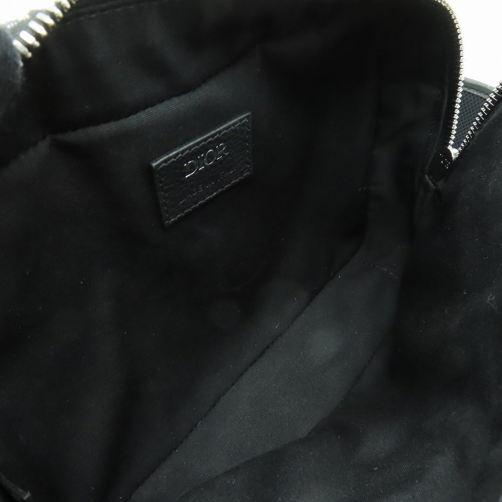 Dior 帆布Safari Bag銀扣肩背袋藍色