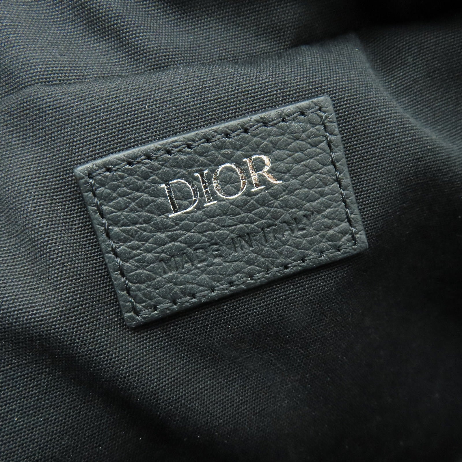 Dior 帆布Safari Bag銀扣肩背袋藍色