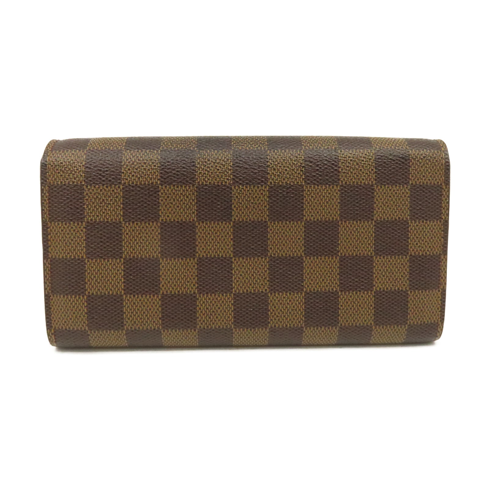 LOUIS VUITTON Damier Portefeuille Sarah Wallet金扣長錢包啡色