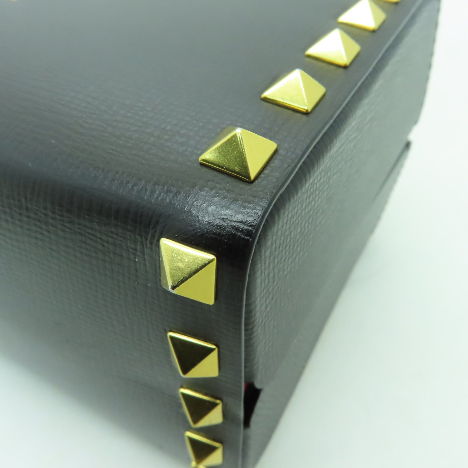 Valentino 牛皮皮革2way Shoulder Bag金扣手挽肩背兩用袋黑色