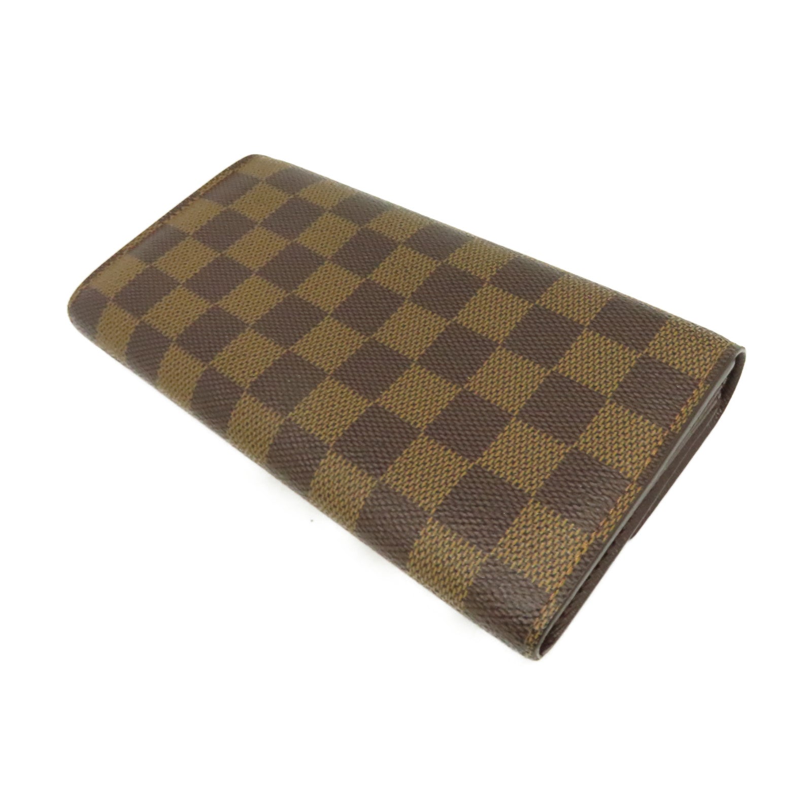 LOUIS VUITTON Damier Portefeuille Sarah Wallet金扣長錢包啡色