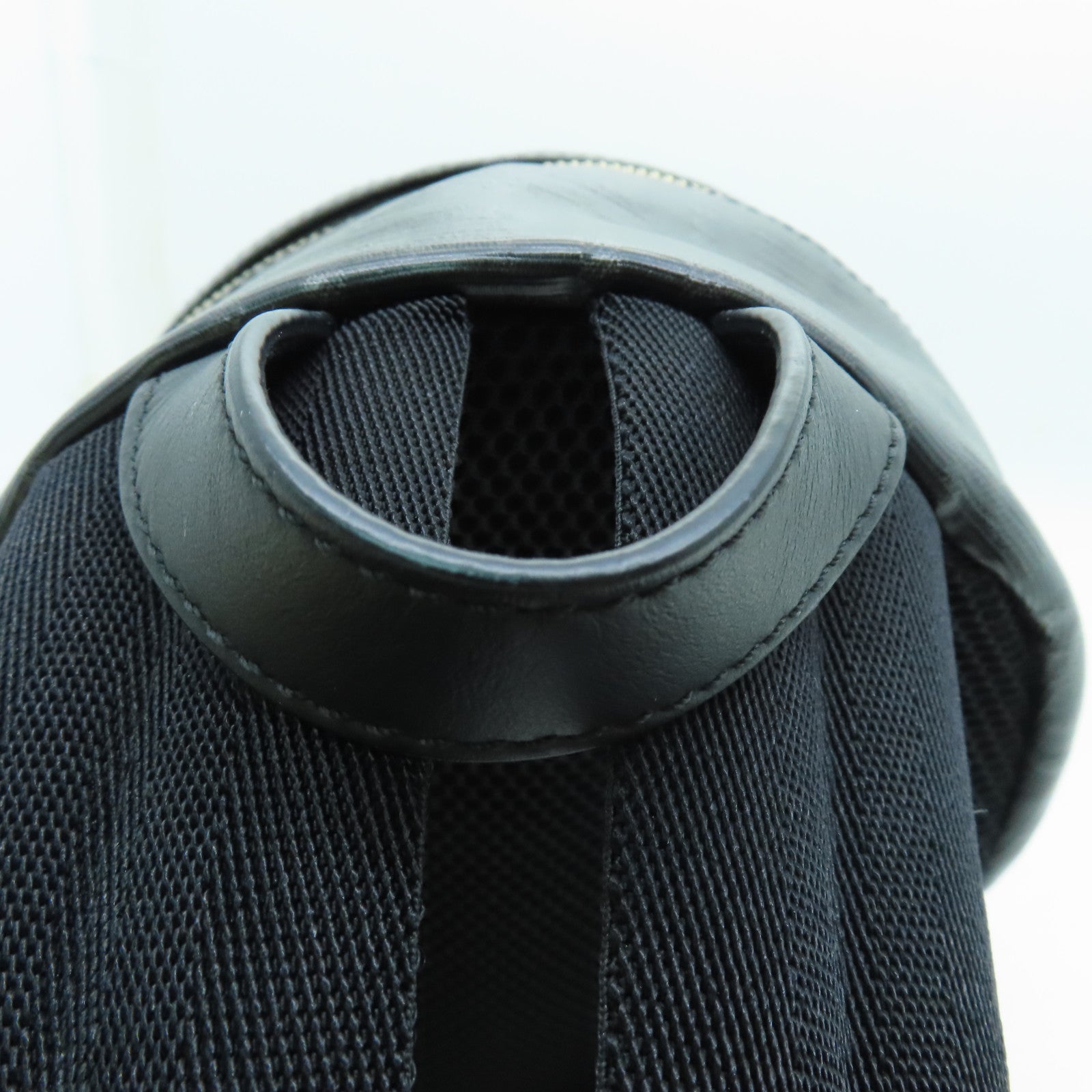 FENDI Coated Canvas Mini BackPack Gold Buckle Backpack Black