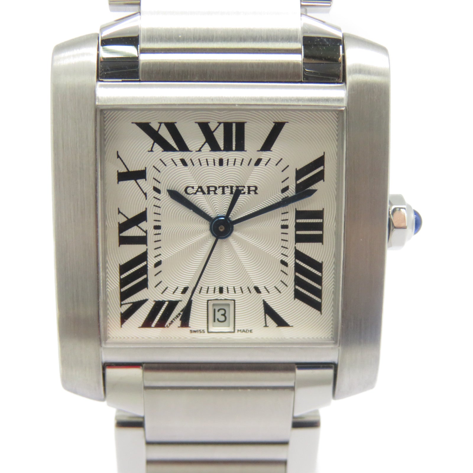 CARTIER Tank Francaise不鏽鋼手錶自動機芯銀色