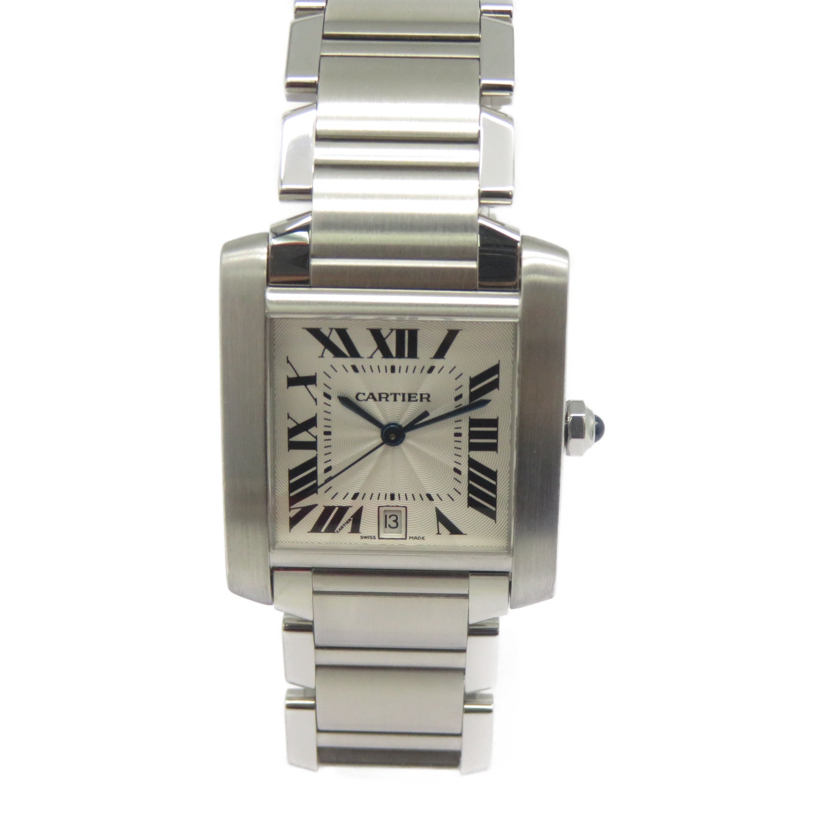 CARTIER Tank Francaise不鏽鋼手錶自動機芯銀色
