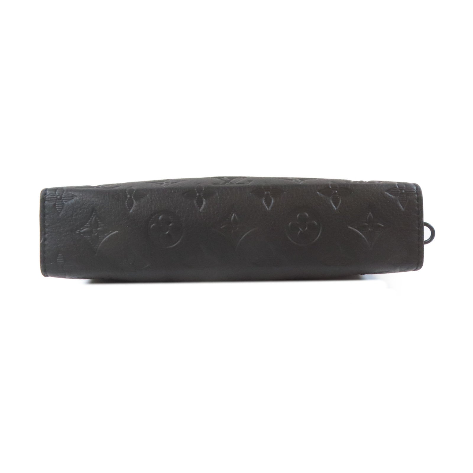 LOUIS VUITTON 牛皮皮革Gaston黑扣肩背袋黑色