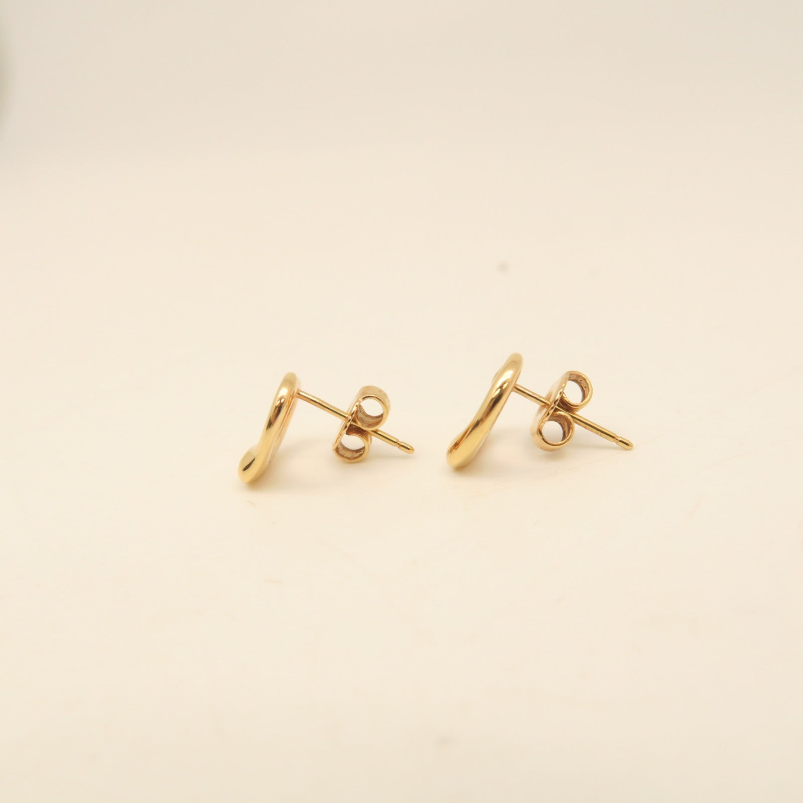 TIFFANY＆CO 18K黄金Earrings金扣耳环2.9g