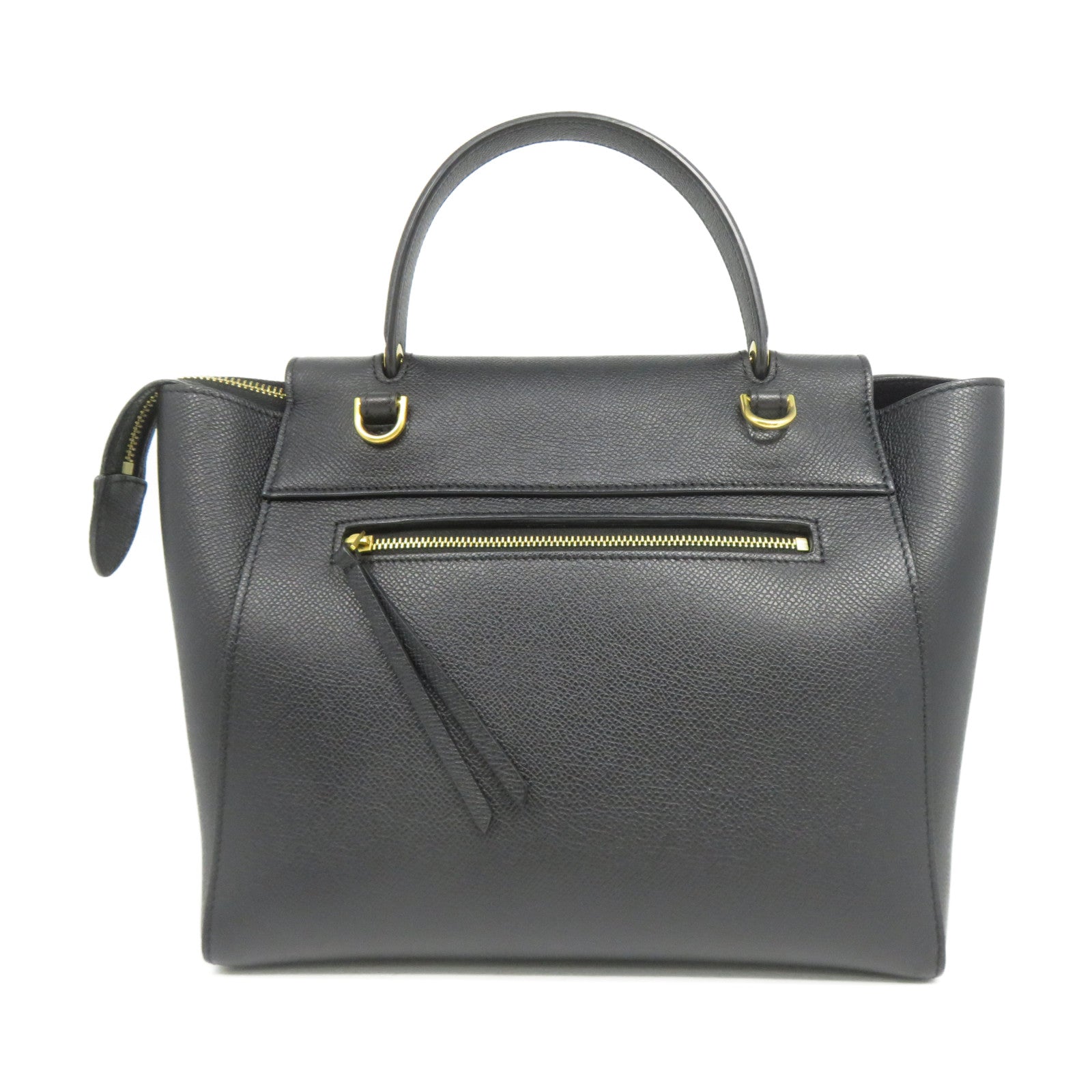 CELINE 牛皮皮革Belt Bag金扣手挽肩背兩用袋黑色