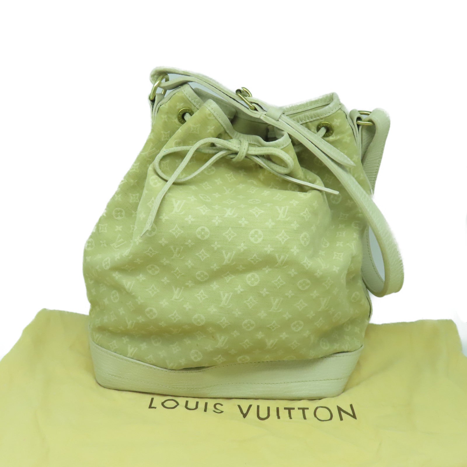 LOUIS VUITTON Monogram Mini Noe金扣肩背袋米色
