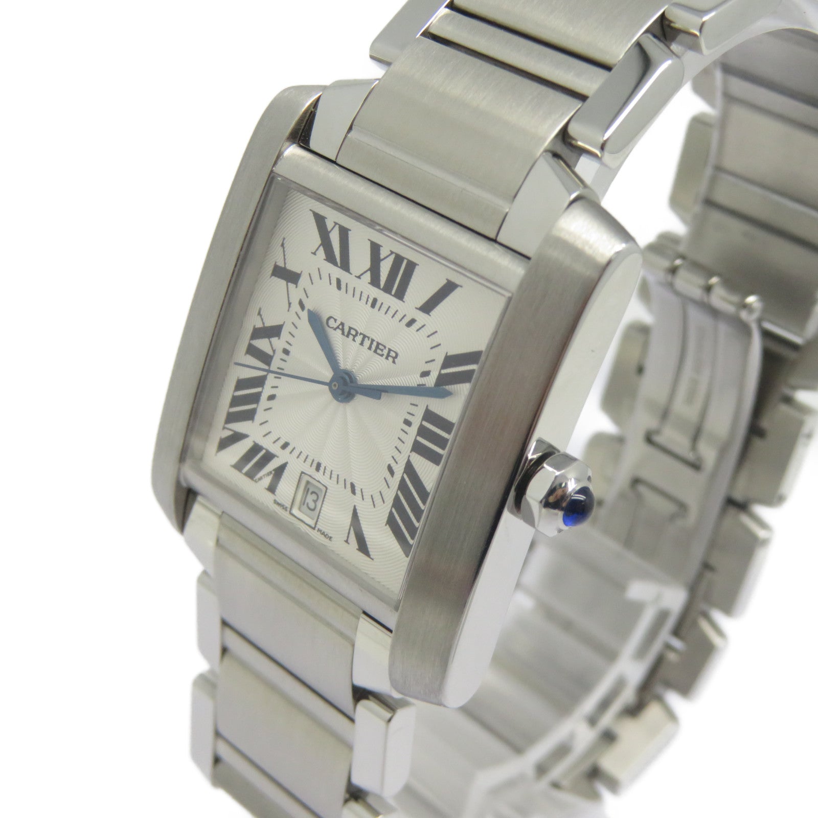 CARTIER Tank Francaise不鏽鋼手錶自動機芯銀色