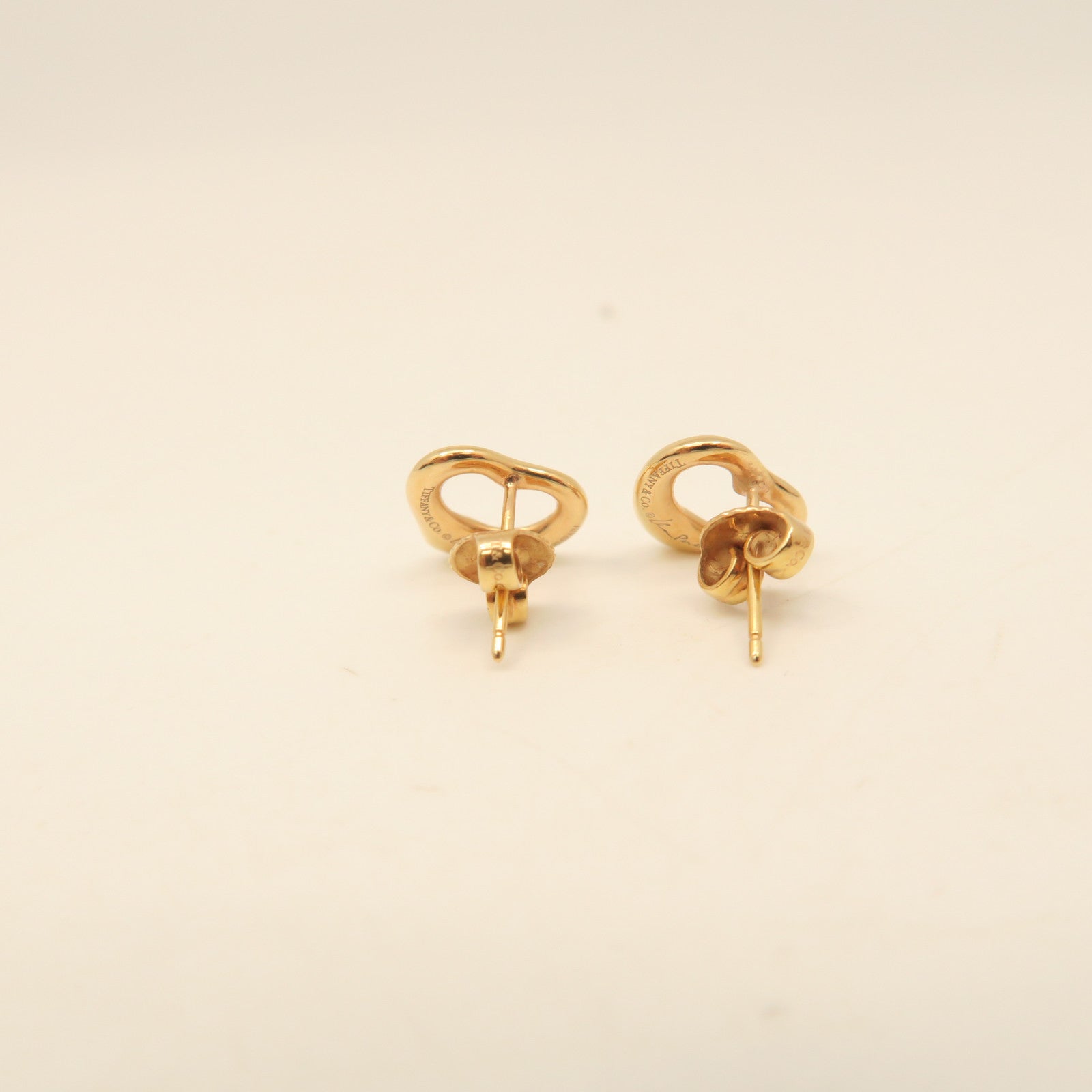TIFFANY＆CO 18K黄金Earrings金扣耳环2.9g