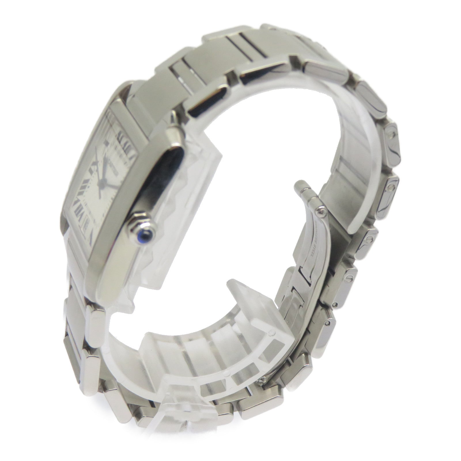 CARTIER Tank Francaise不鏽鋼手錶自動機芯銀色