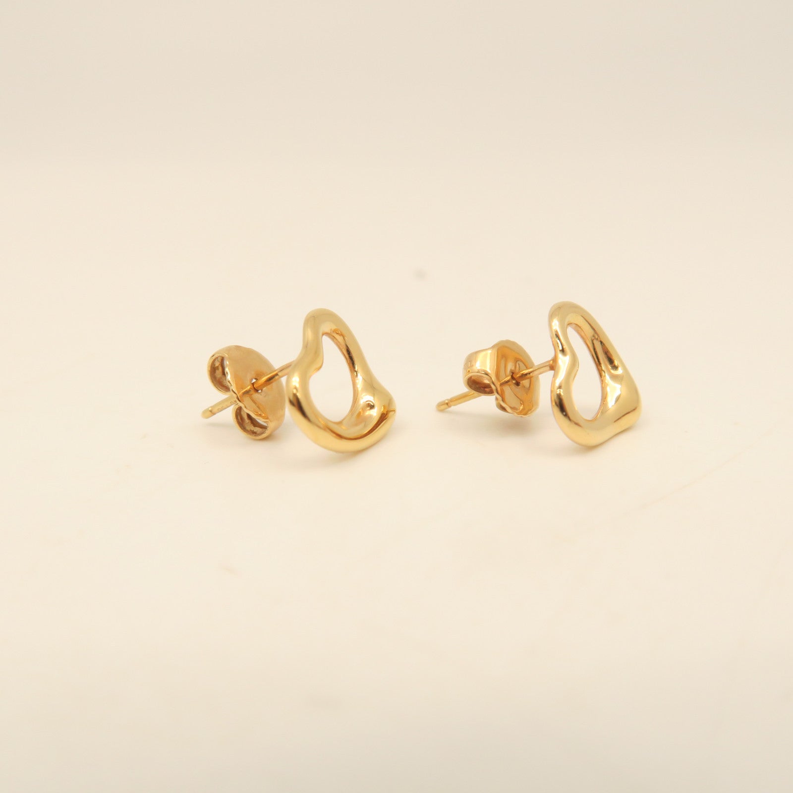 TIFFANY＆CO 18K黄金Earrings金扣耳环2.9g