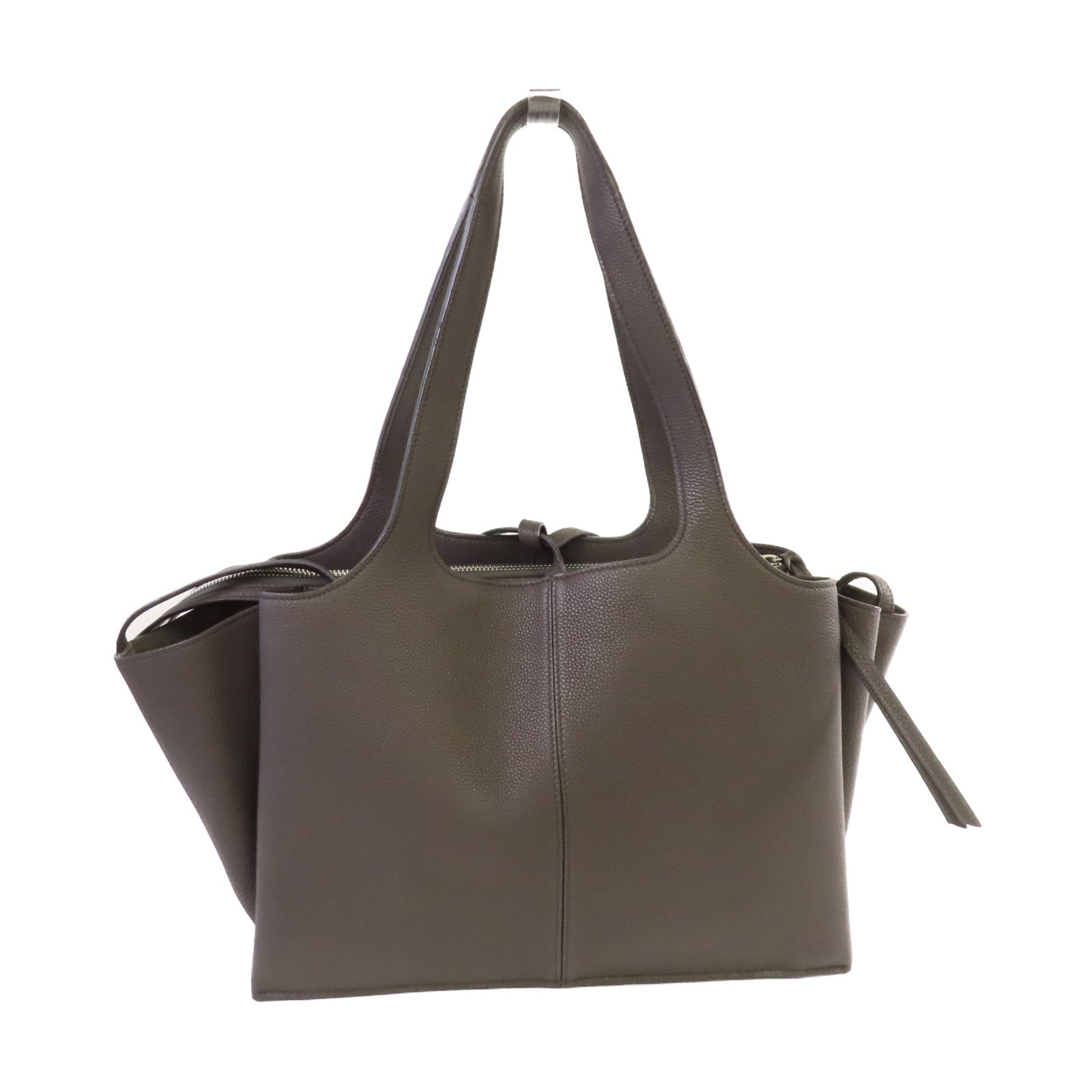 CELINE 牛皮皮革Small Tri-Fold Bag肩背袋碳灰色