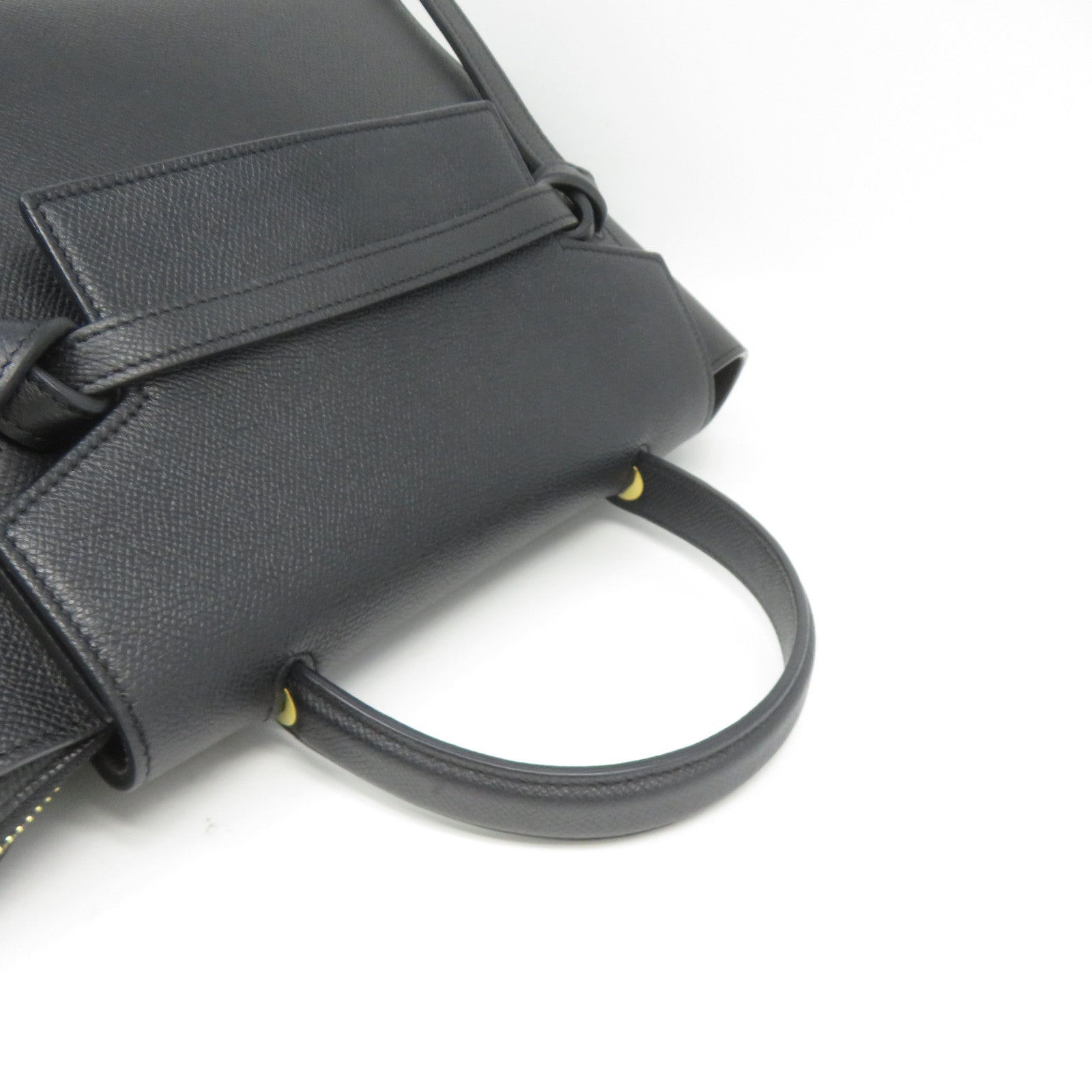 CELINE 牛皮皮革Belt Bag金扣手挽肩背兩用袋黑色