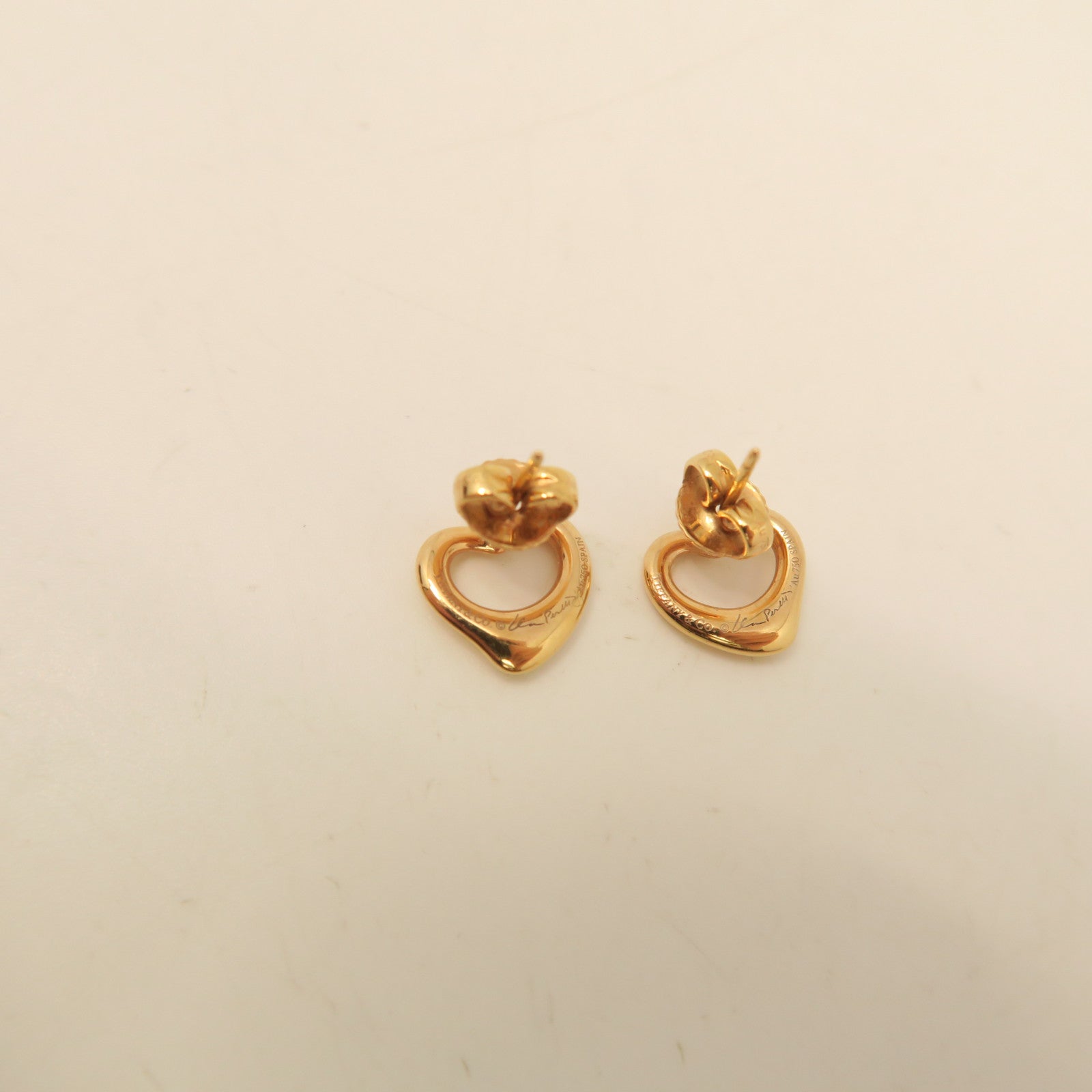 TIFFANY＆CO 18K黄金Earrings金扣耳环2.9g
