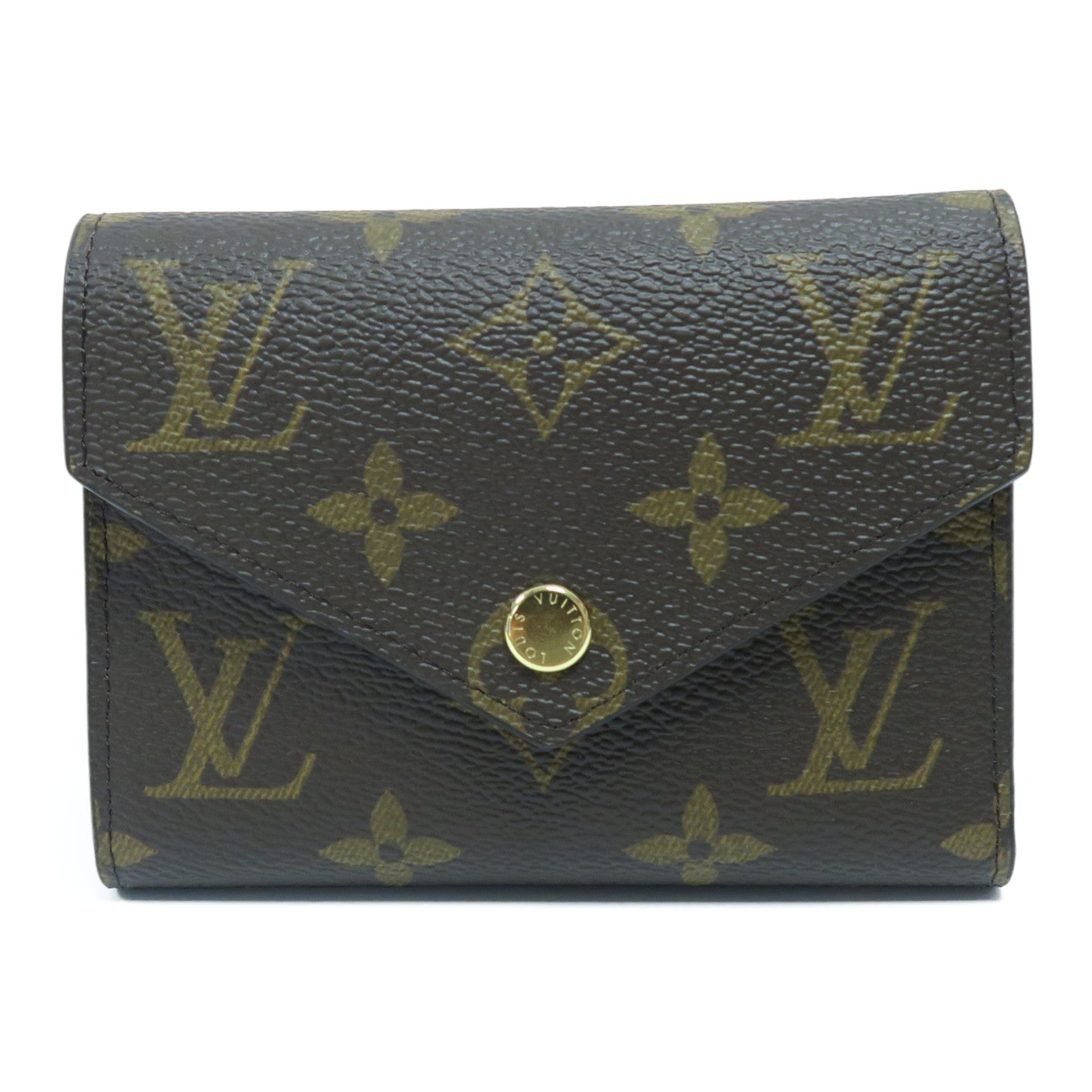 LOUIS VUITTON Monogram Victorine金扣錢包啡色
